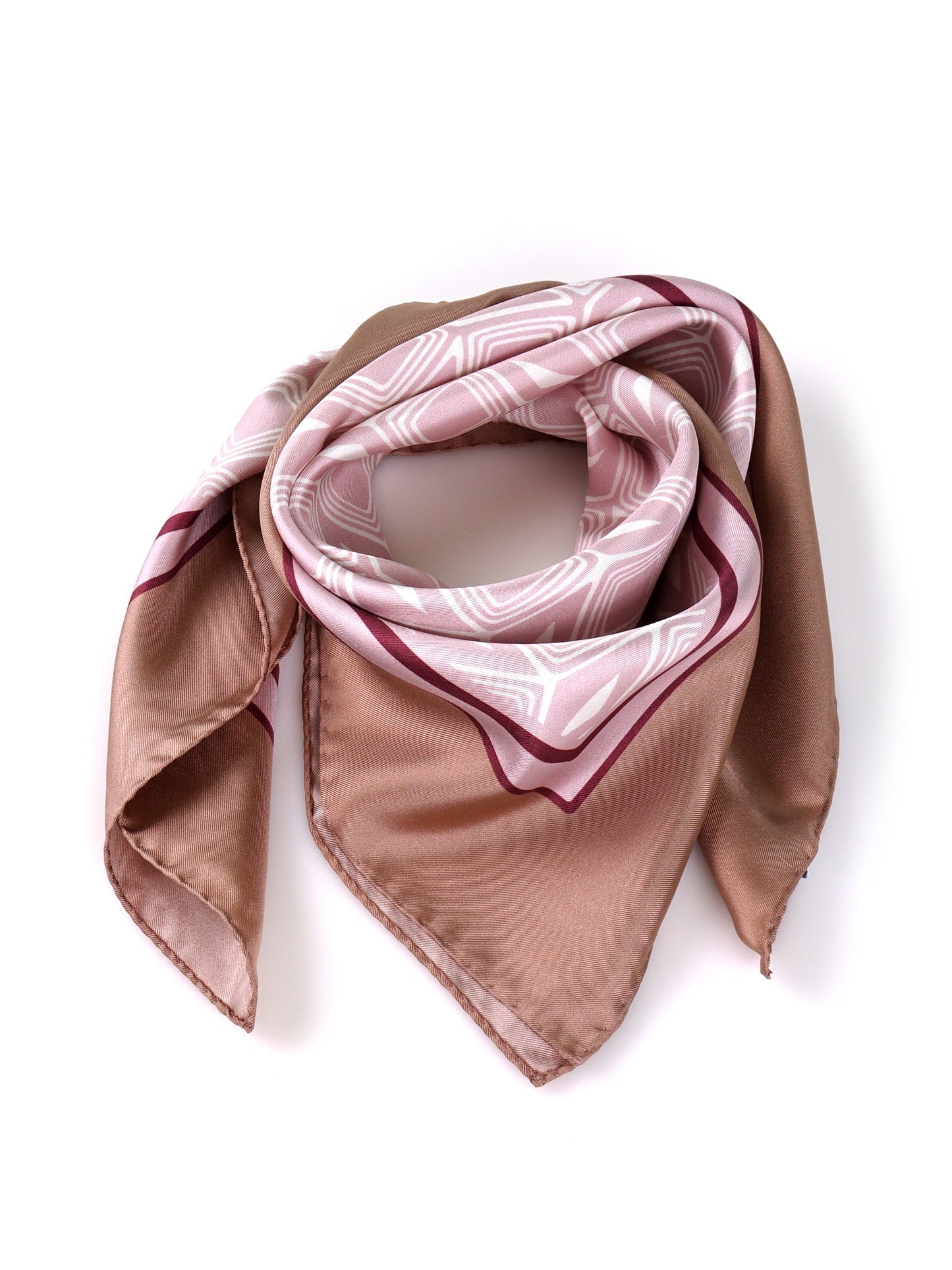 COMATOSE pink printed silk foulard