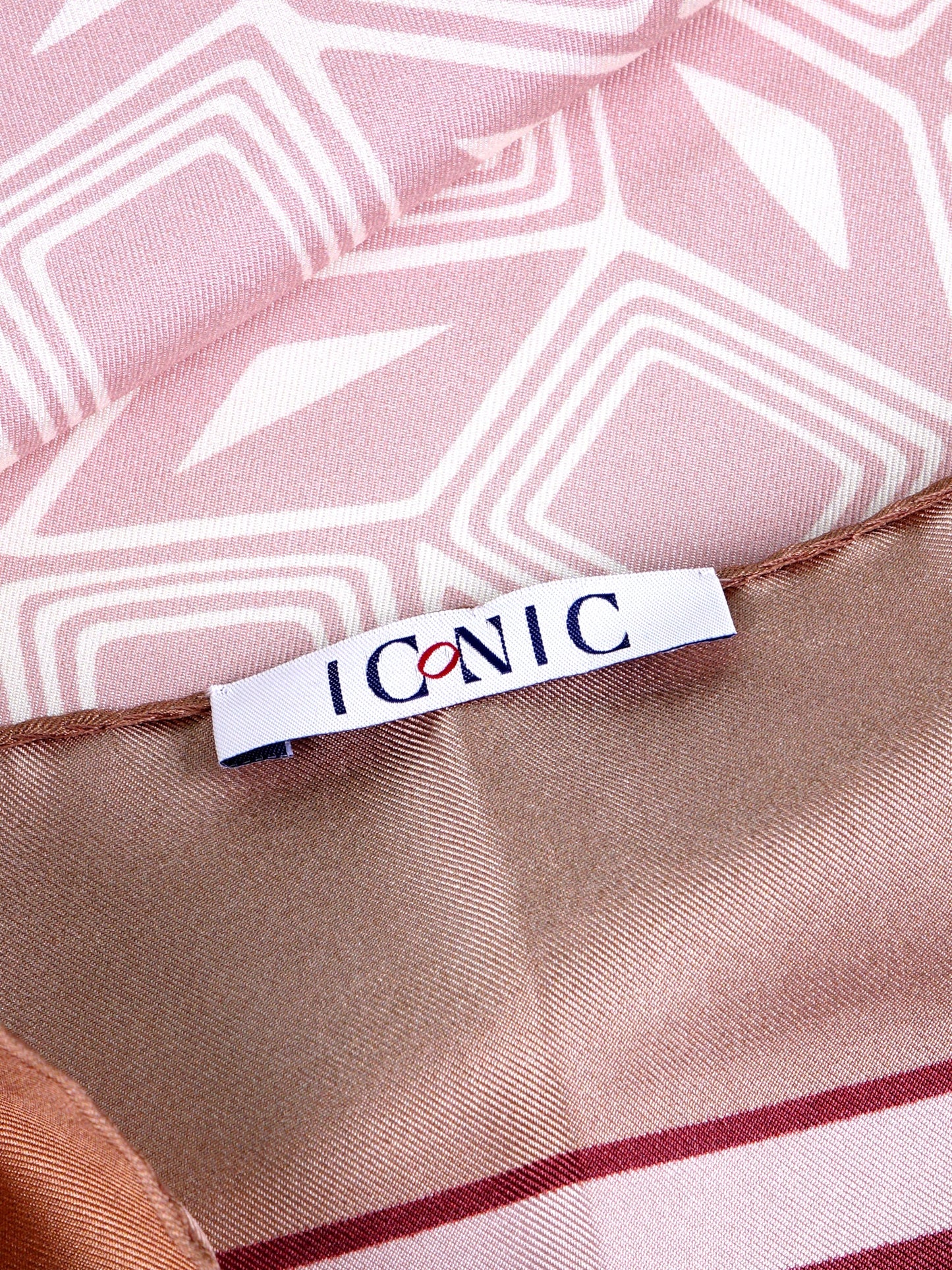 COMATOSE pink printed silk foulard