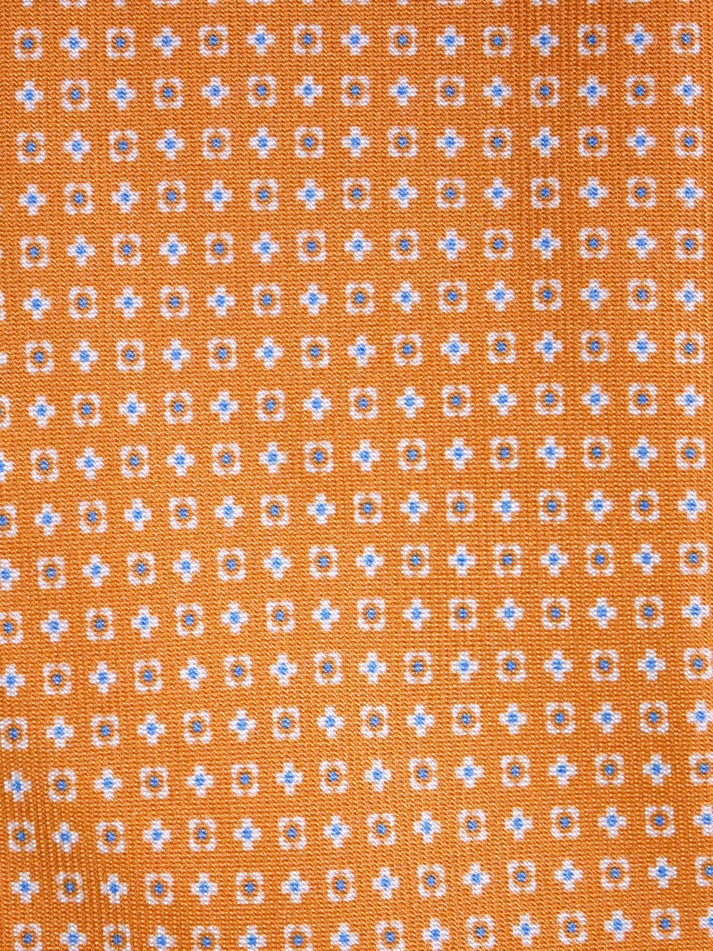 3 Fold Tie orange SPICY printed silk