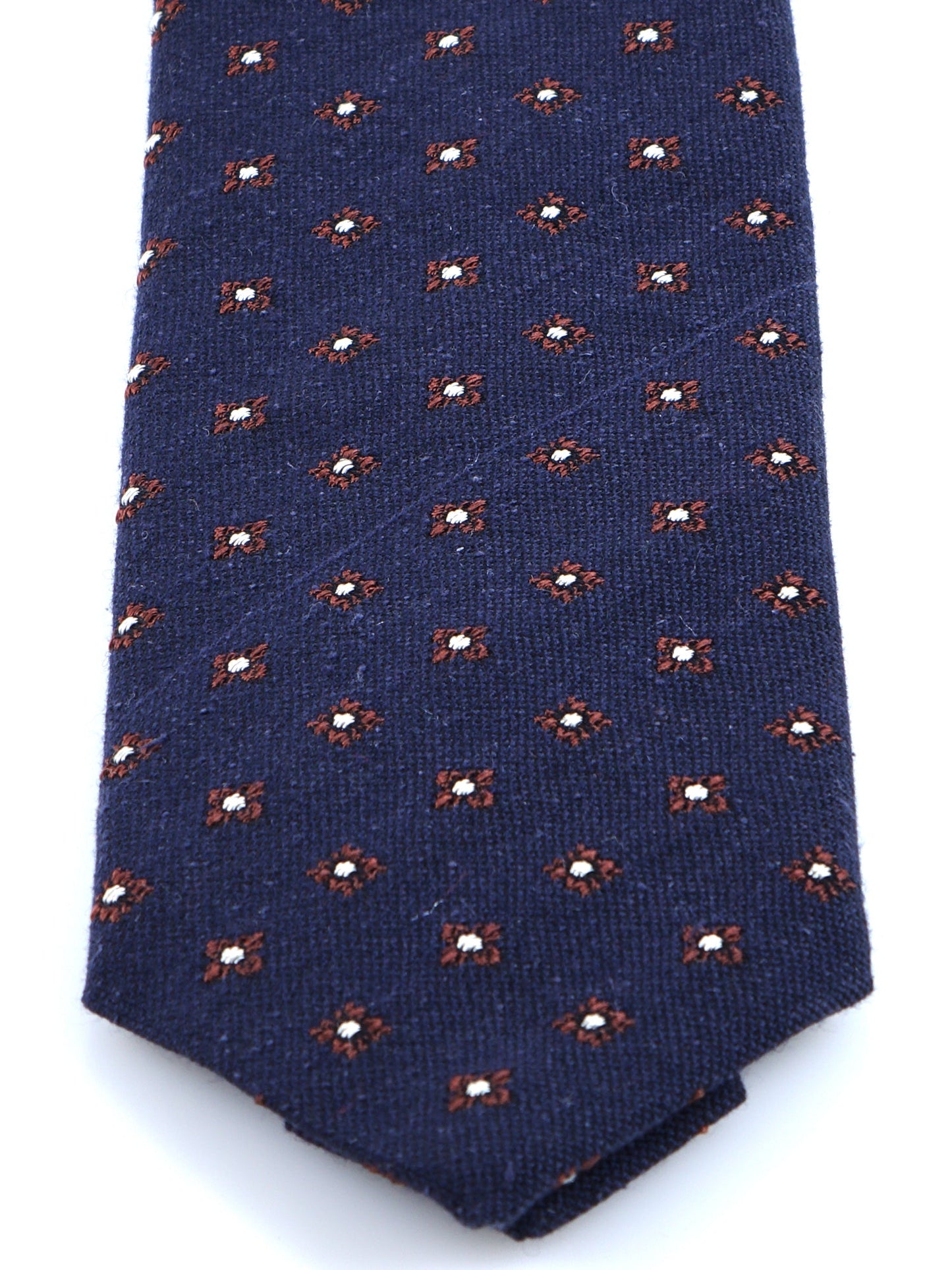 Dark Blue 3 Fold Silk/Wool Tie NADIA