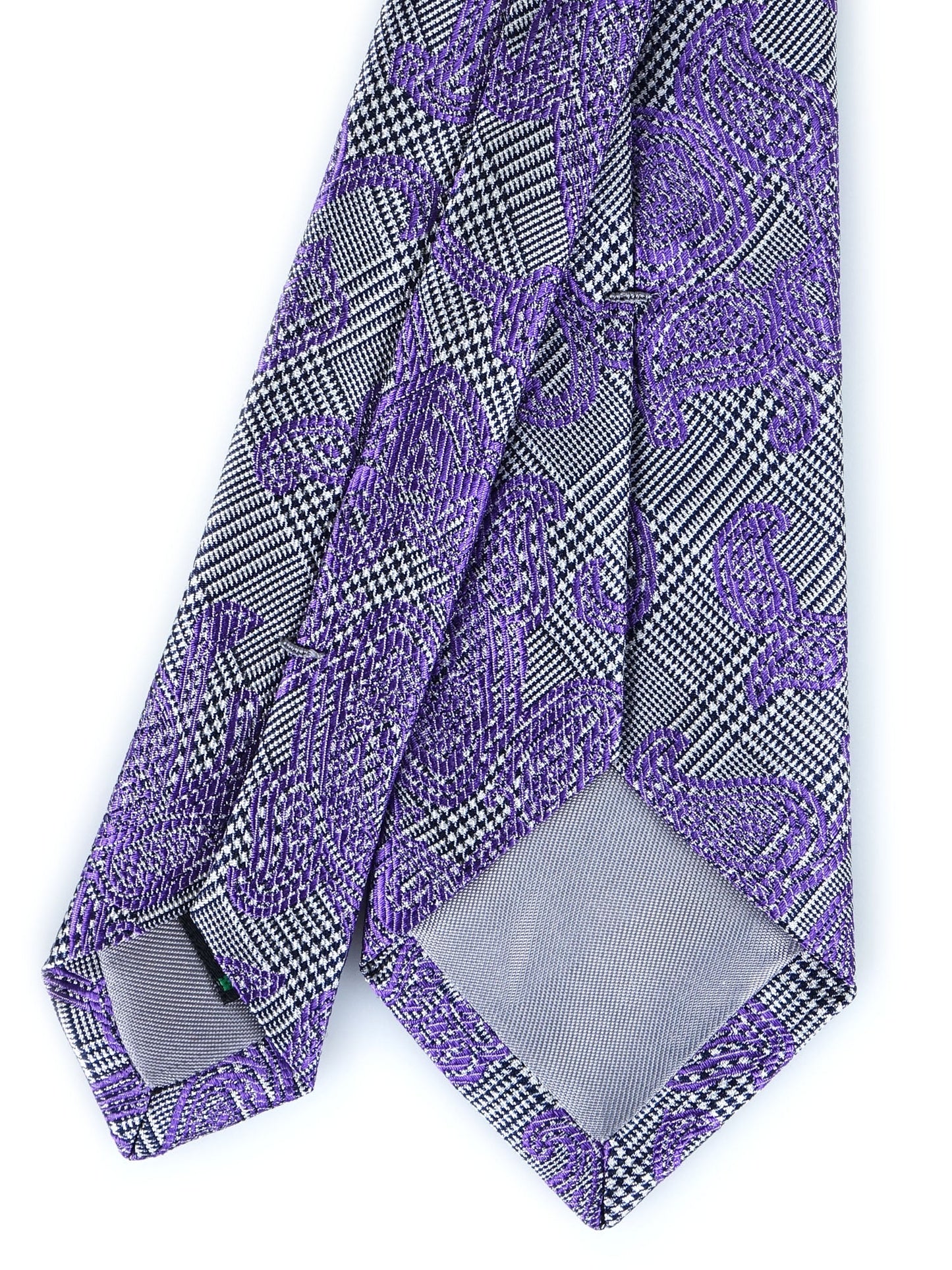 Gray 3 Folds Silk Jacquard Tie SOAVE