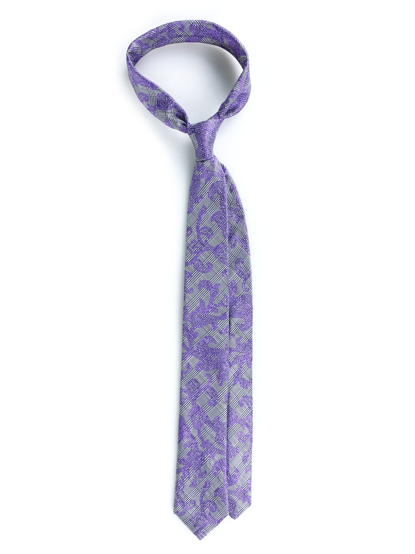 Gray 3 Folds Silk Jacquard Tie SOAVE