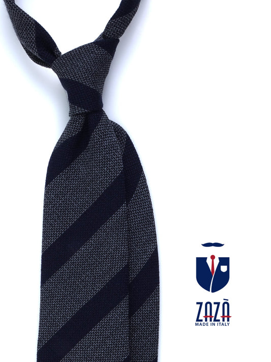 Gray 3 Folds Wool/Silk Tie WILLOW
