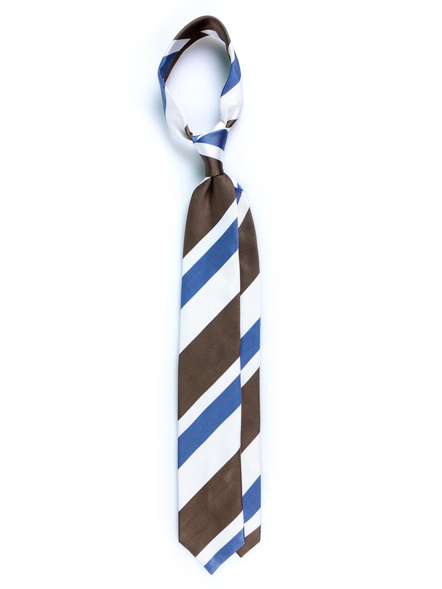 Beige 3 Folds AKUMA Jacquard Silk Tie