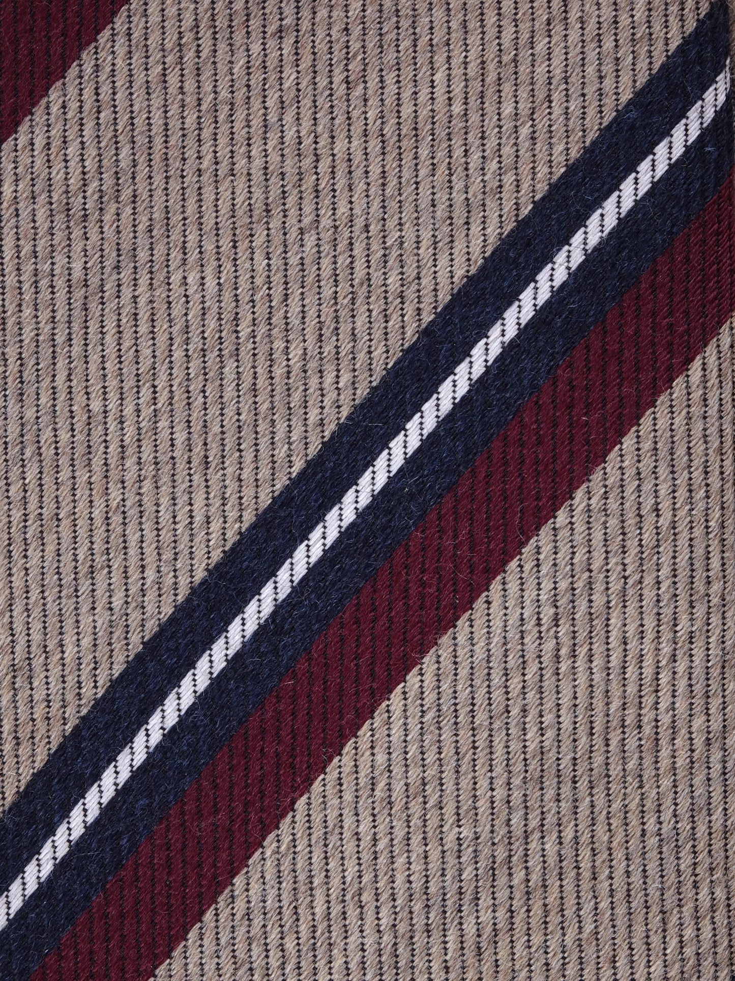 Beige tie with 3 folds in wool/silk ABIGAIL
