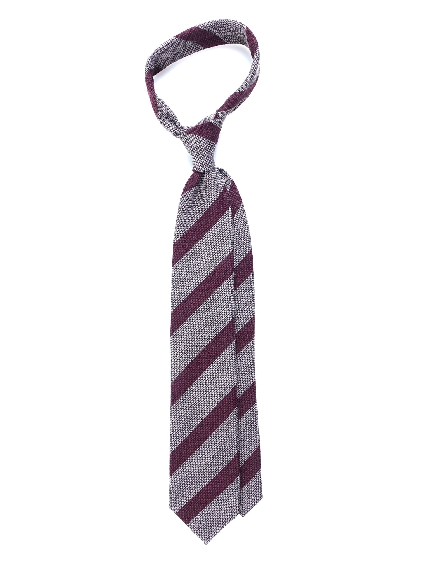 Beige tie with 3 folds in wool/silk WILLOW