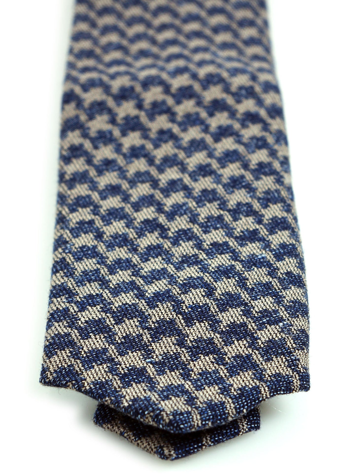 Beige 3 Fold Silk/Wool Tie ASSISI