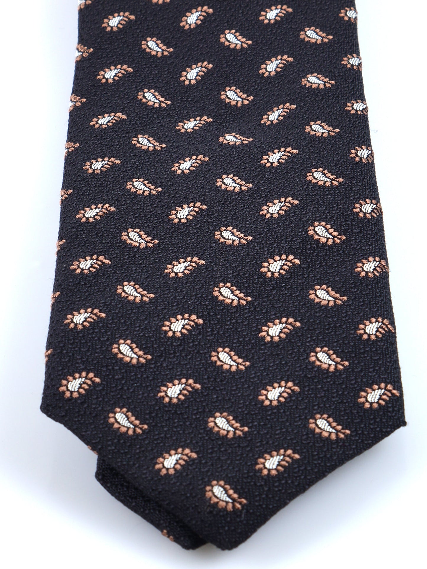 3 Folds Black Silk/Cotton Tie VALENTIA