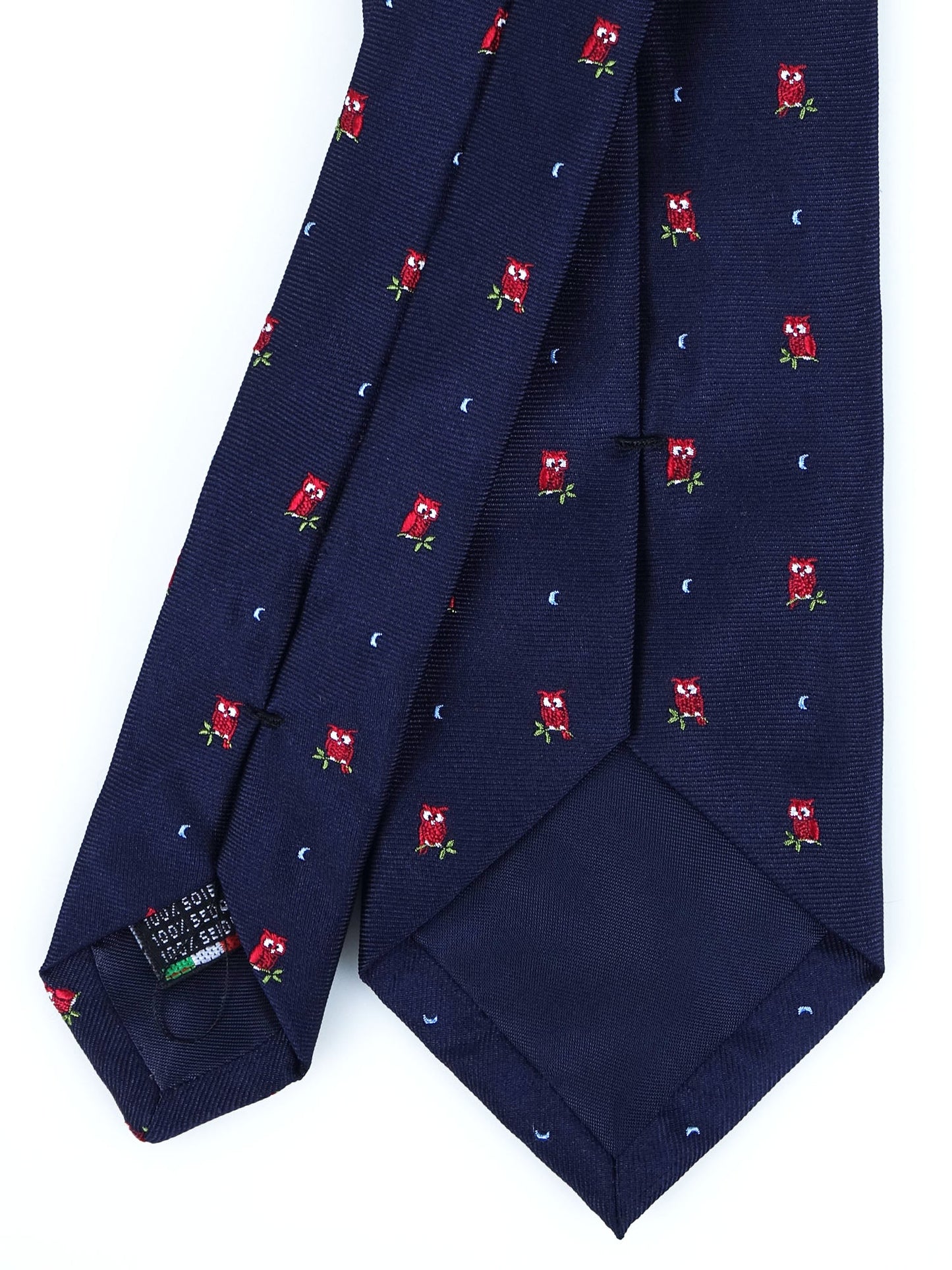 Tie with 3 folds CIVETTA in jacquard silk Blue