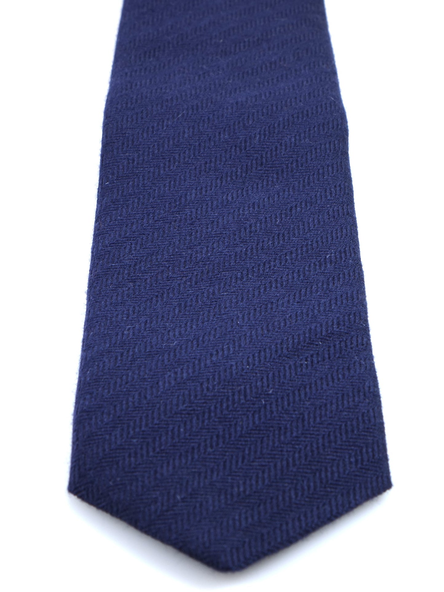 Blue Tie 3 Folds KIKKY in wool/silk