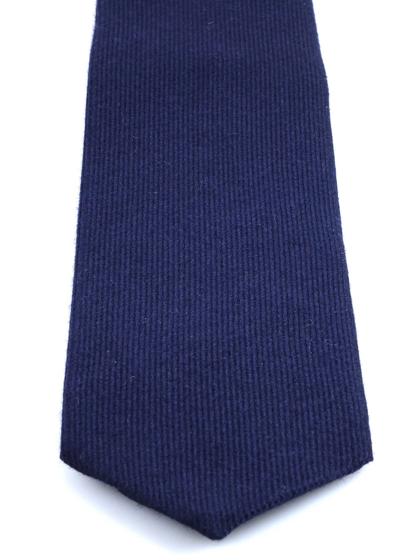 Blue 3-Fold TINA Tie in Wool/Silk