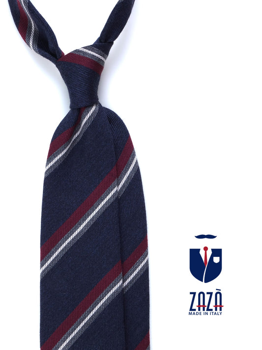 Blue 3 Fold Wool/Silk Tie ABIGAIL