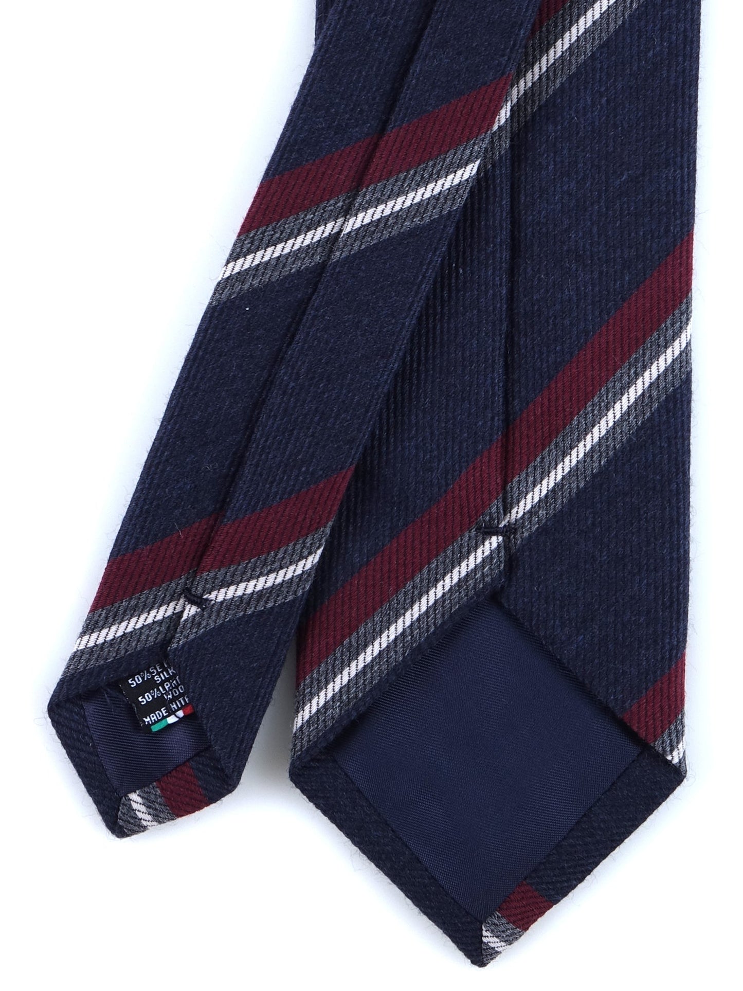 Blue 3 Fold Wool/Silk Tie ABIGAIL