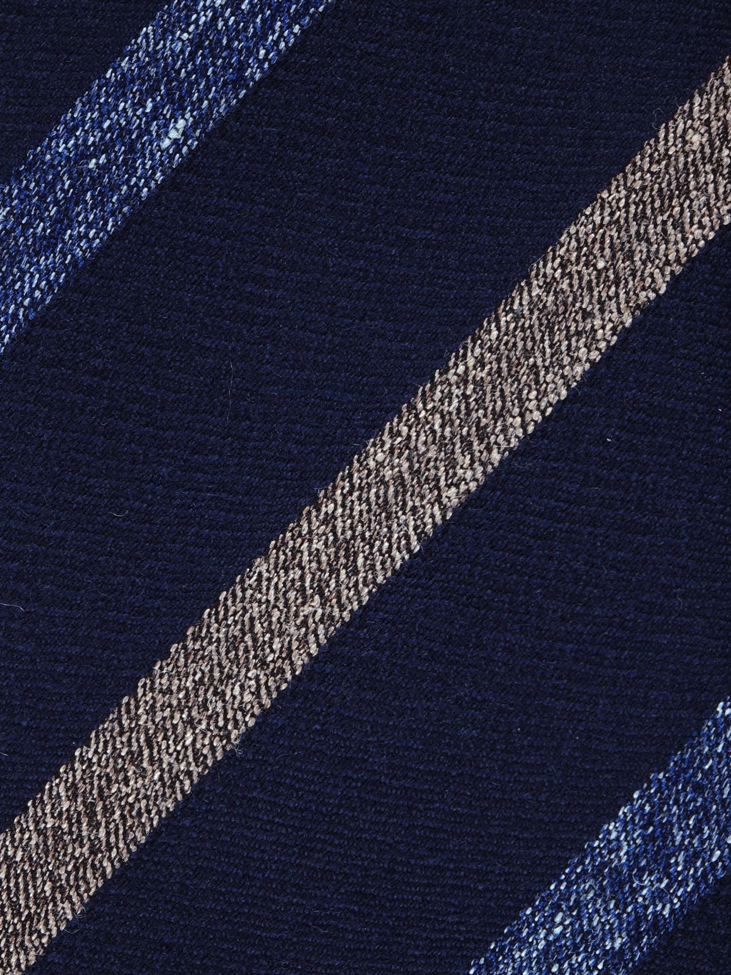 NABIR 3 Fold Blue Wool/Silk Tie