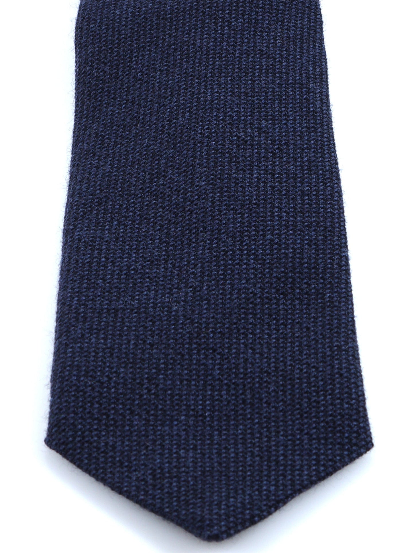 Blue 3 Fold Silk/Wool Tie SAVINA