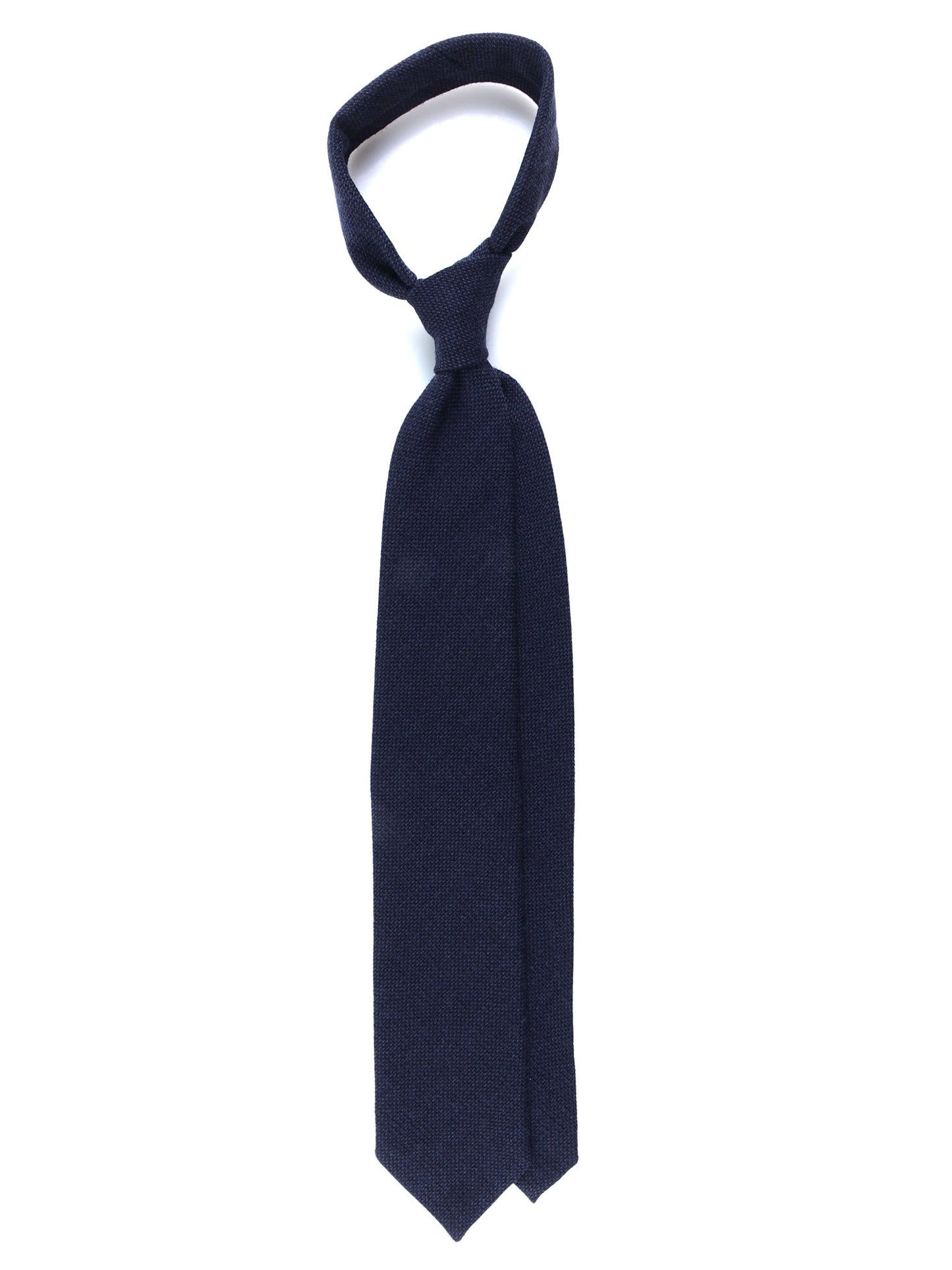 Blue 3 Fold Silk/Wool Tie SAVINA