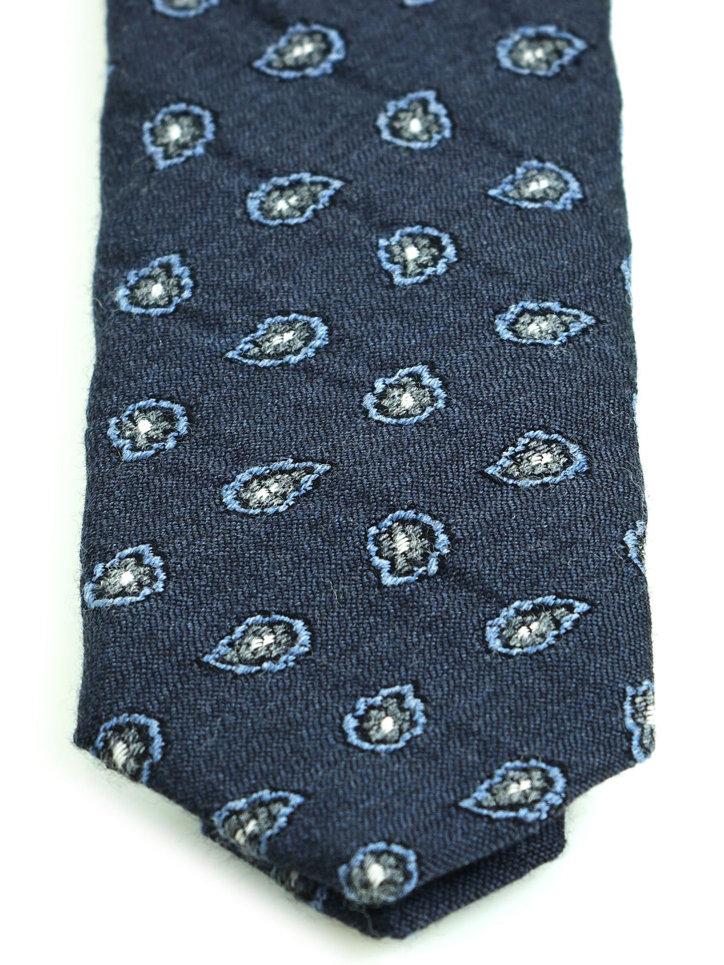 Blue 3 Fold Silk/Cotton Tie VARESE