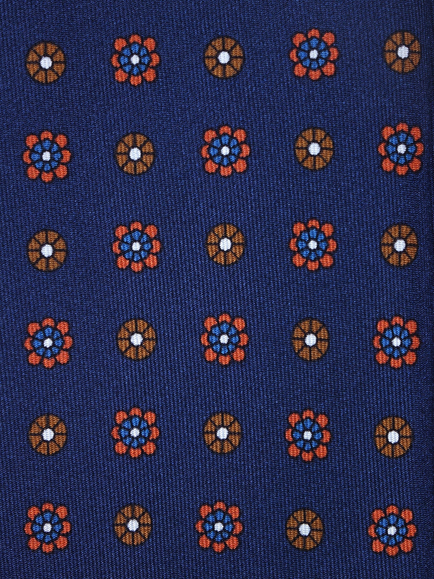Blue Cravat 3 Folds VALERY in Printed Silk