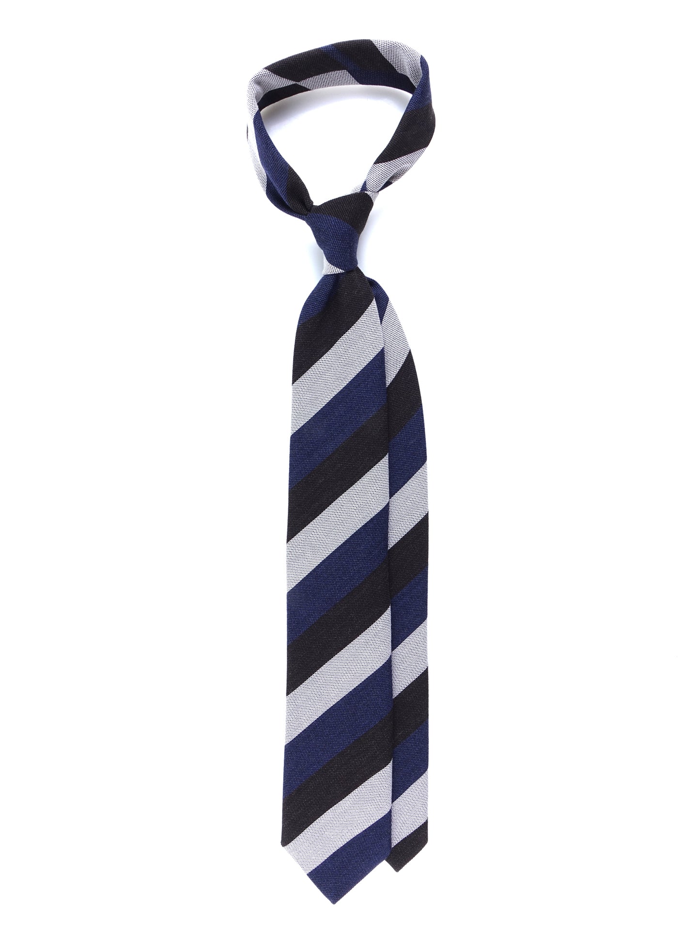 Blue/Brown 3 Fold Wool/Silk Tie MIRANDA