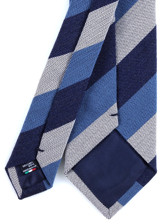 Blue/Sky Blue 3 Folds Wool/Silk Tie MIRANDA