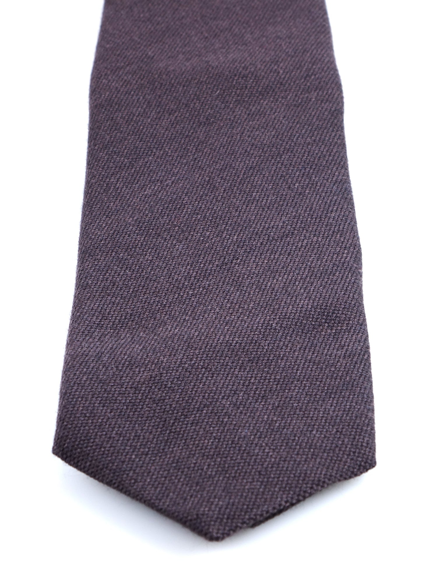 Brown 3 Folds BIGOL Tie in wool/silk