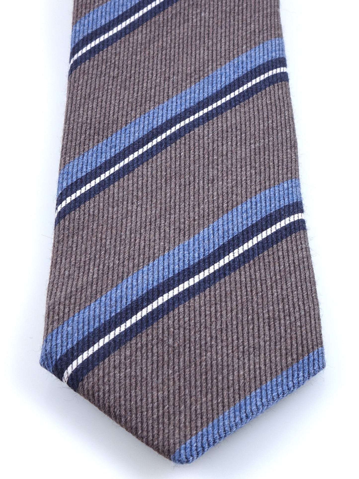 Brown 3 Fold Wool/Silk Tie ABIGAIL