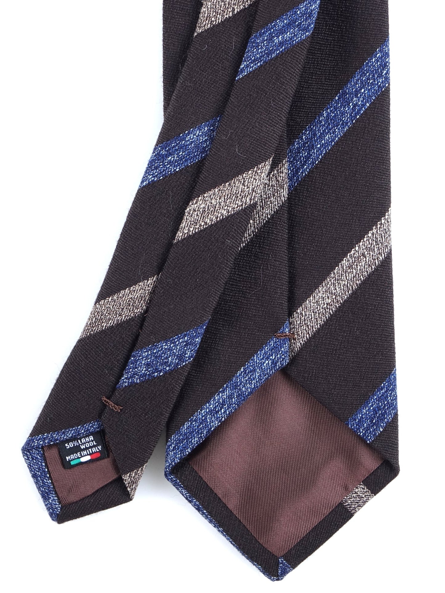 Brown 3 folds Wool/Silk Tie NABIR