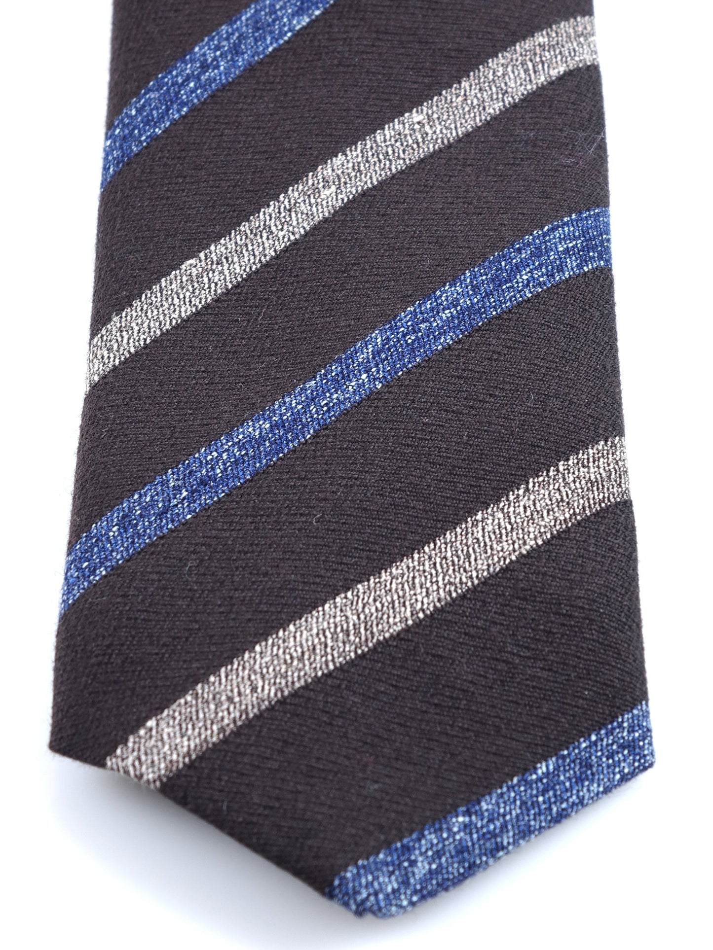 Brown 3 folds Wool/Silk Tie NABIR