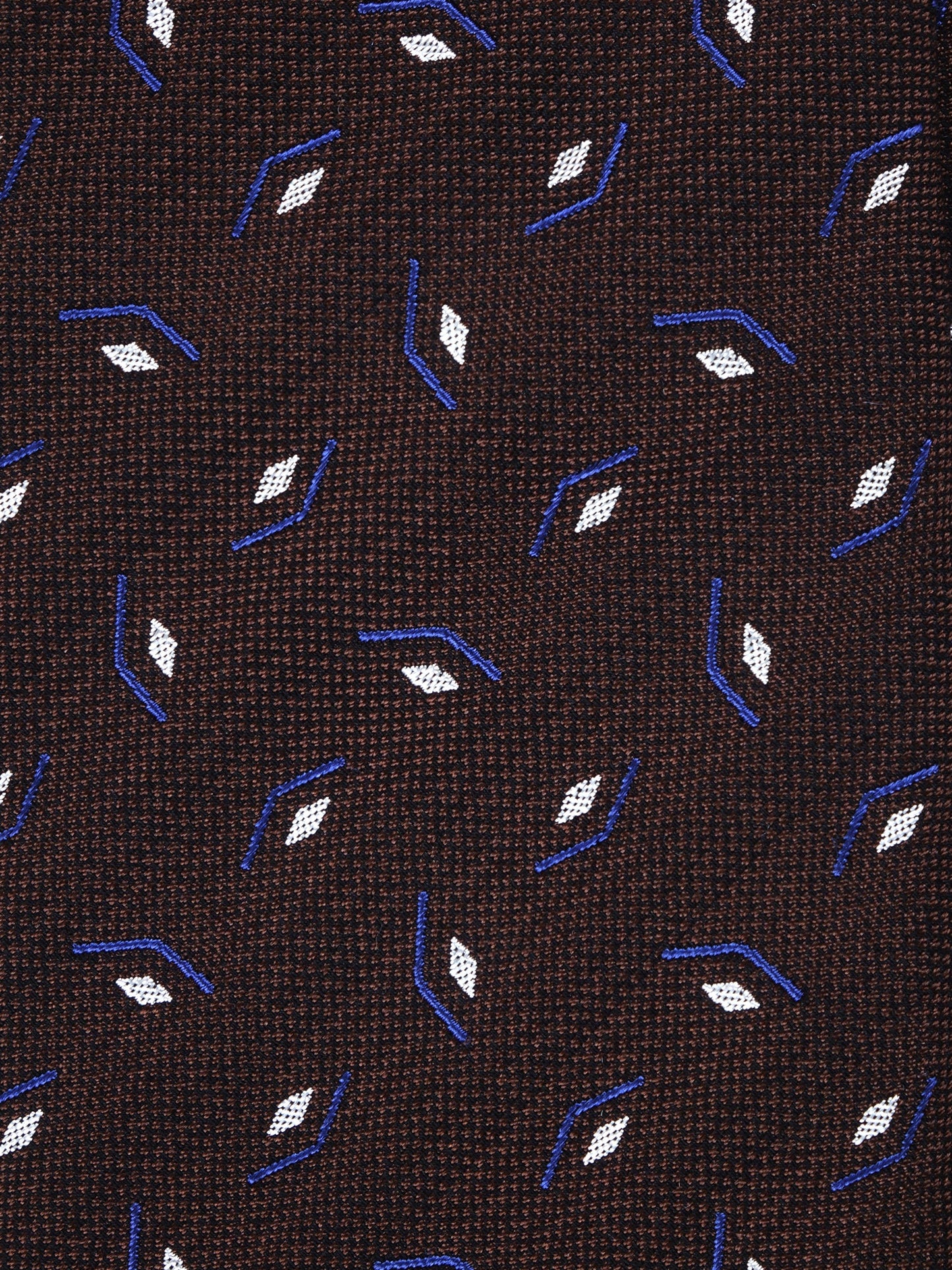 Brown 3 Fold Silk/Cotton Tie GALACE