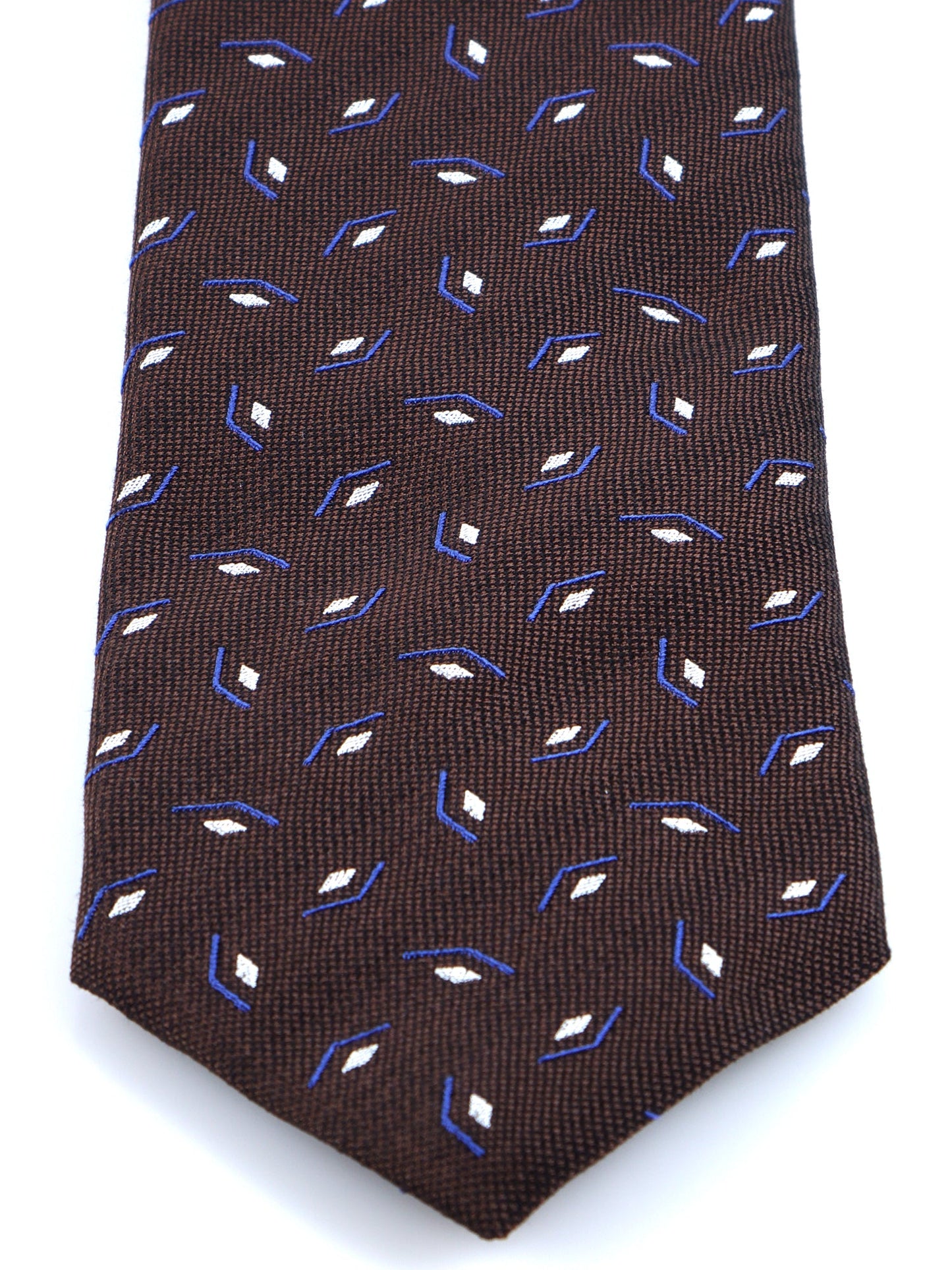 Brown 3 Fold Silk/Cotton Tie GALACE