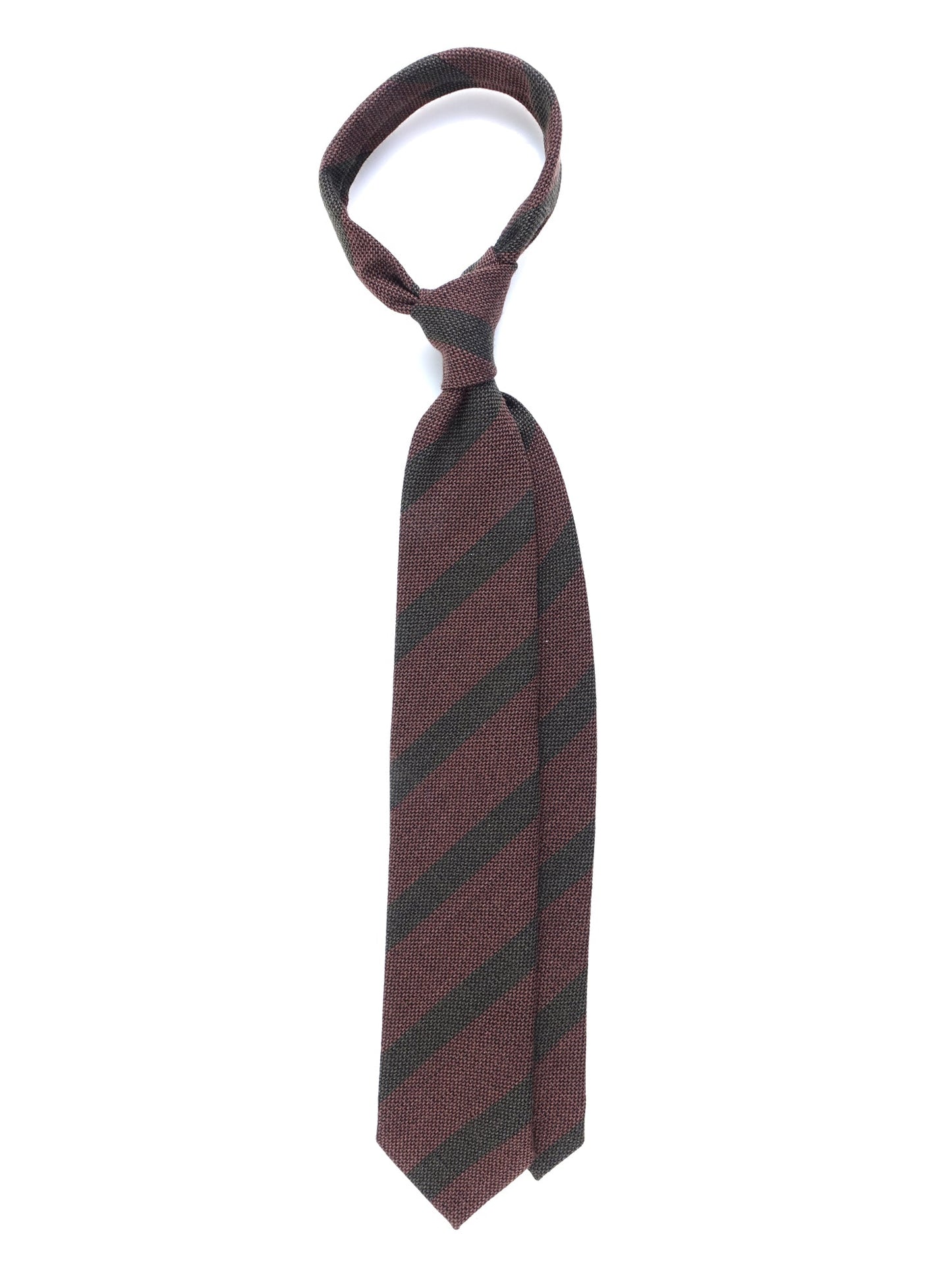 Brown 3 Fold Wool/Silk Tie WILLOW