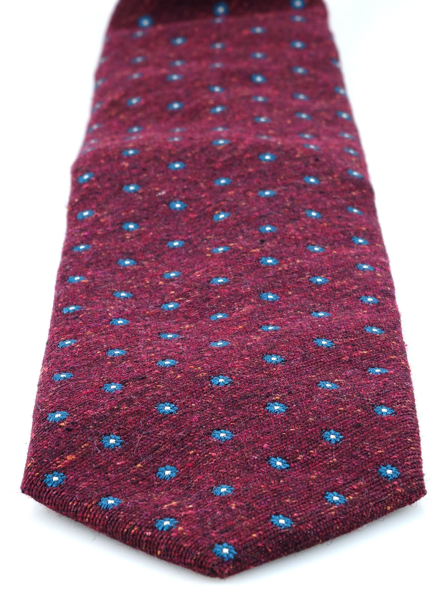 Bordeaux 3 fold silk jacquard tie FRANSE