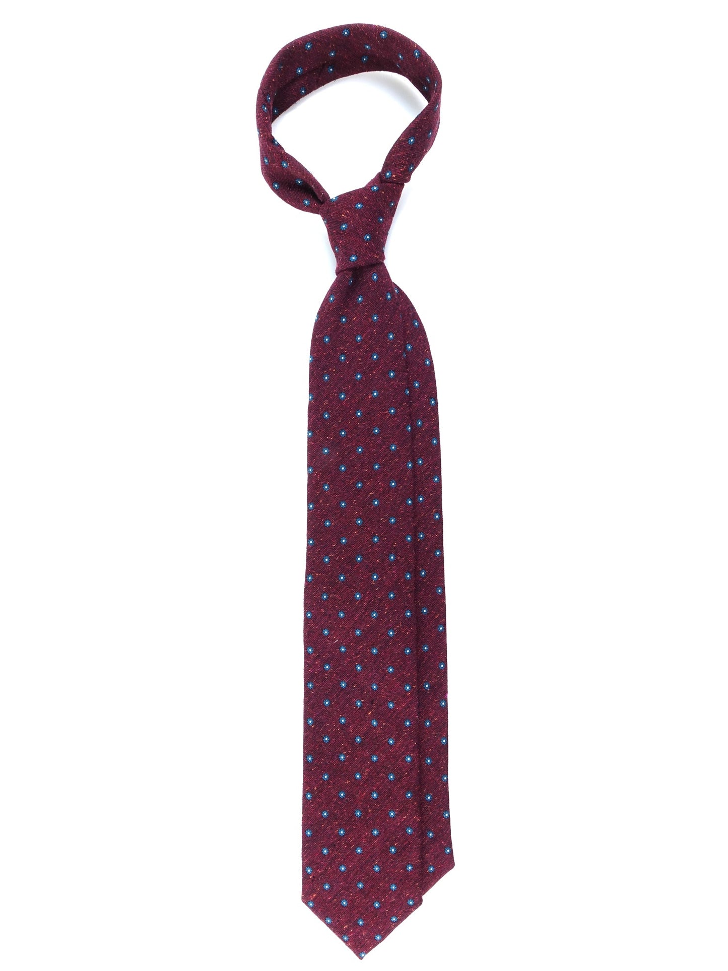 Bordeaux 3 fold silk jacquard tie FRANSE