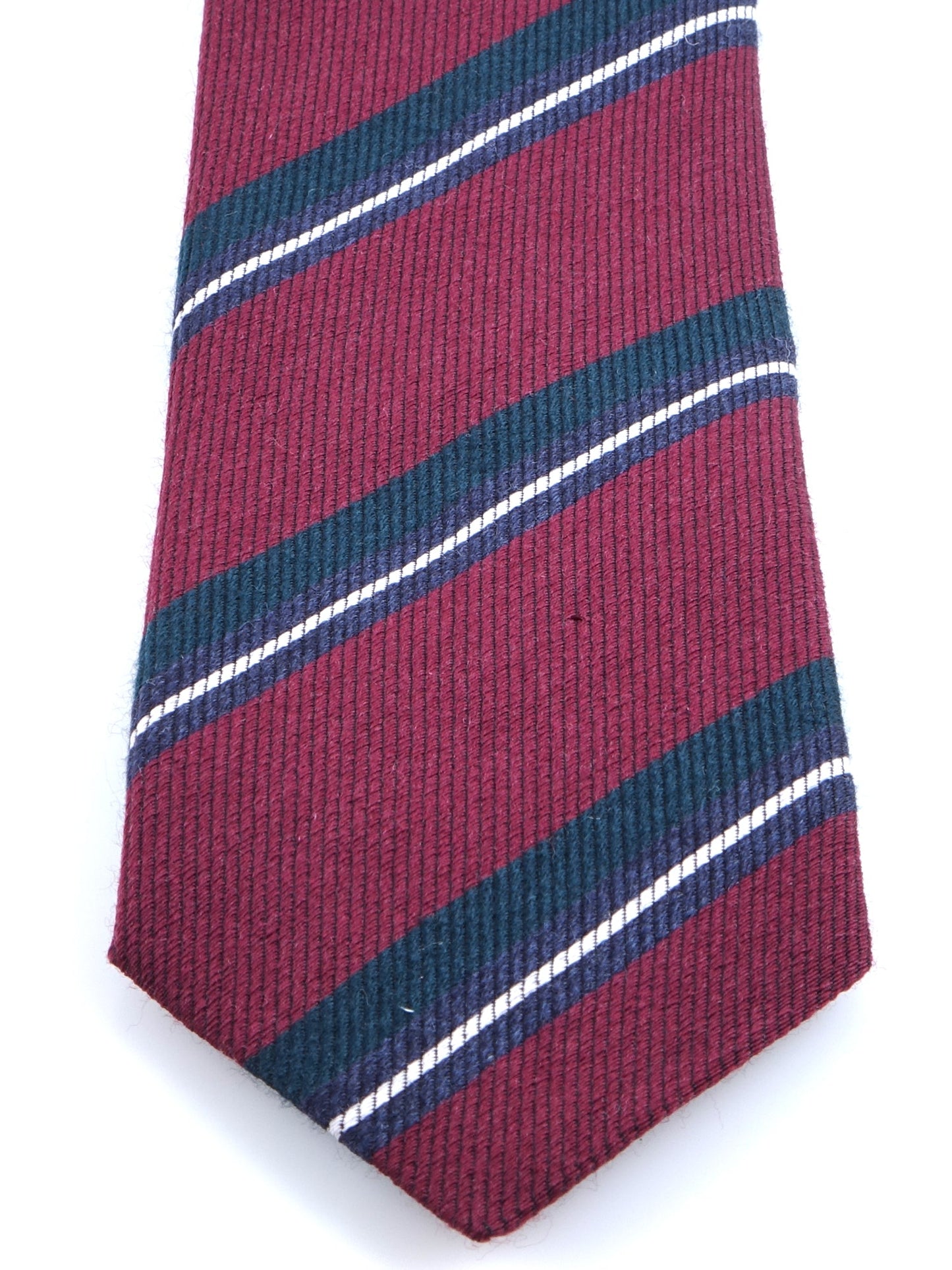 Burgundy Tie with 3 Folds in Wool/Silk ABIGAIL