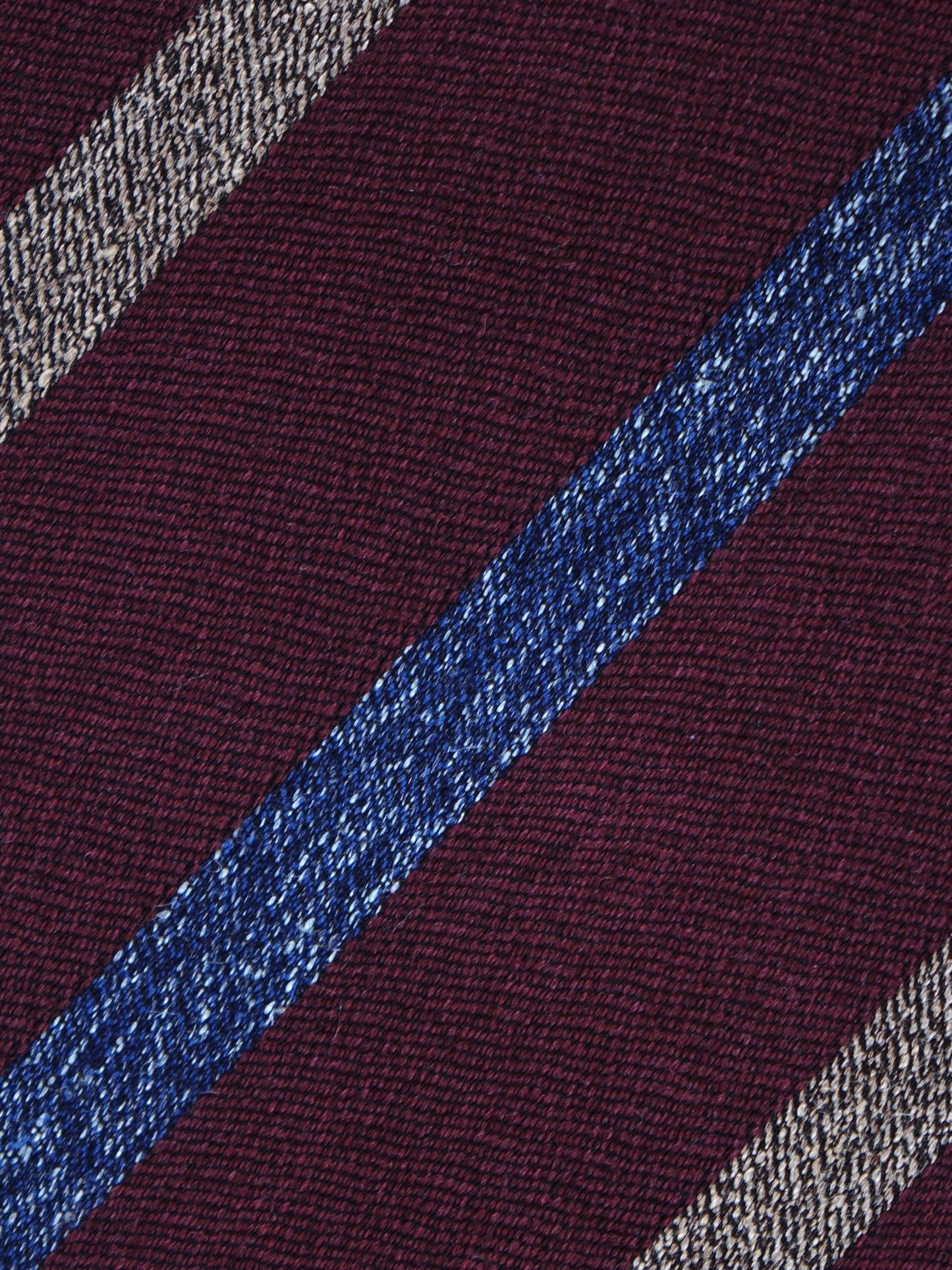Burgundy 3 Folds Wool/Silk Tie NABIR