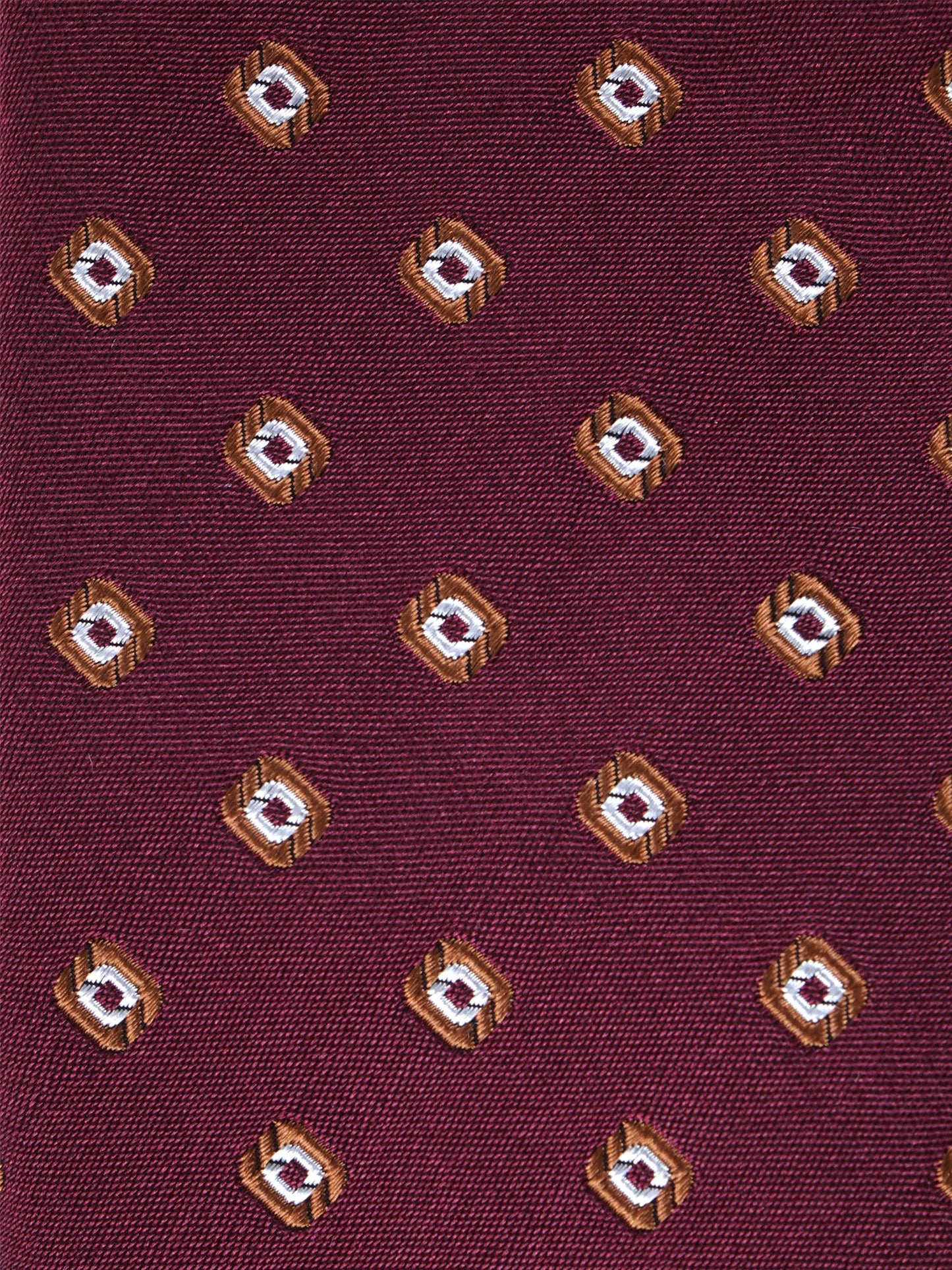 Bordeaux 3 fold silk/cotton tie GINGER