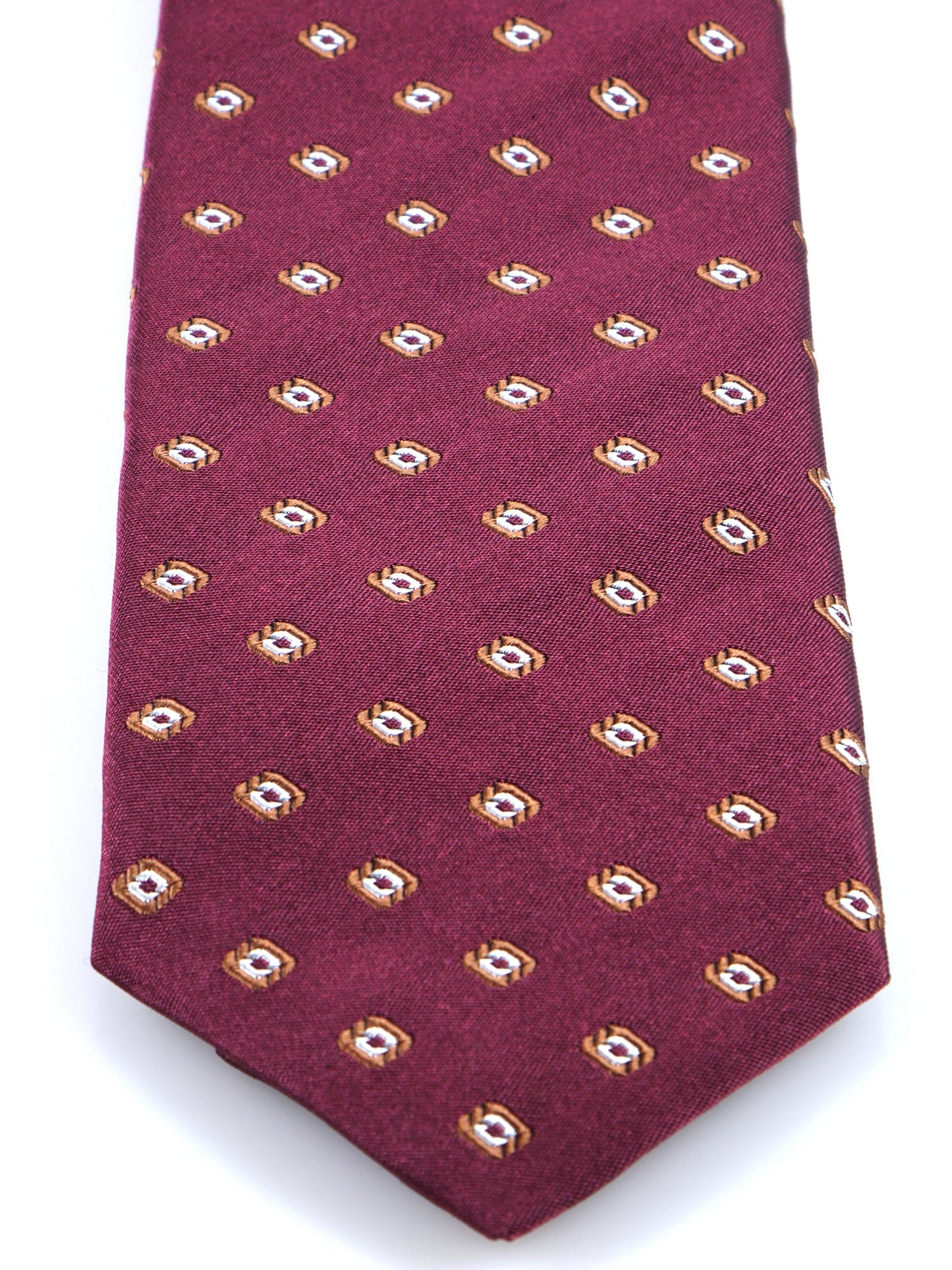 Bordeaux 3 fold silk/cotton tie GINGER