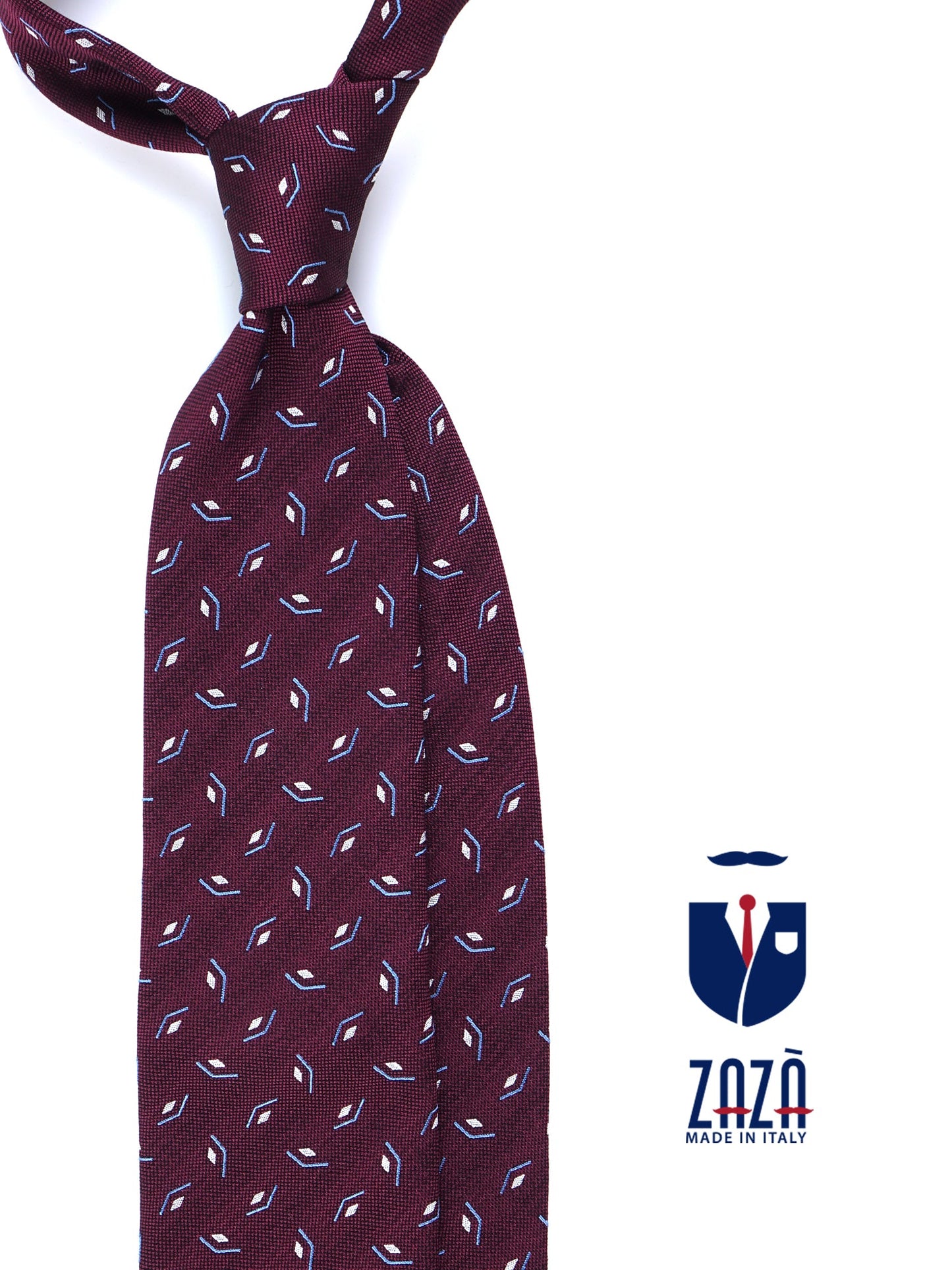 Bordeaux 3 fold Silk/Cotton Tie GALACE