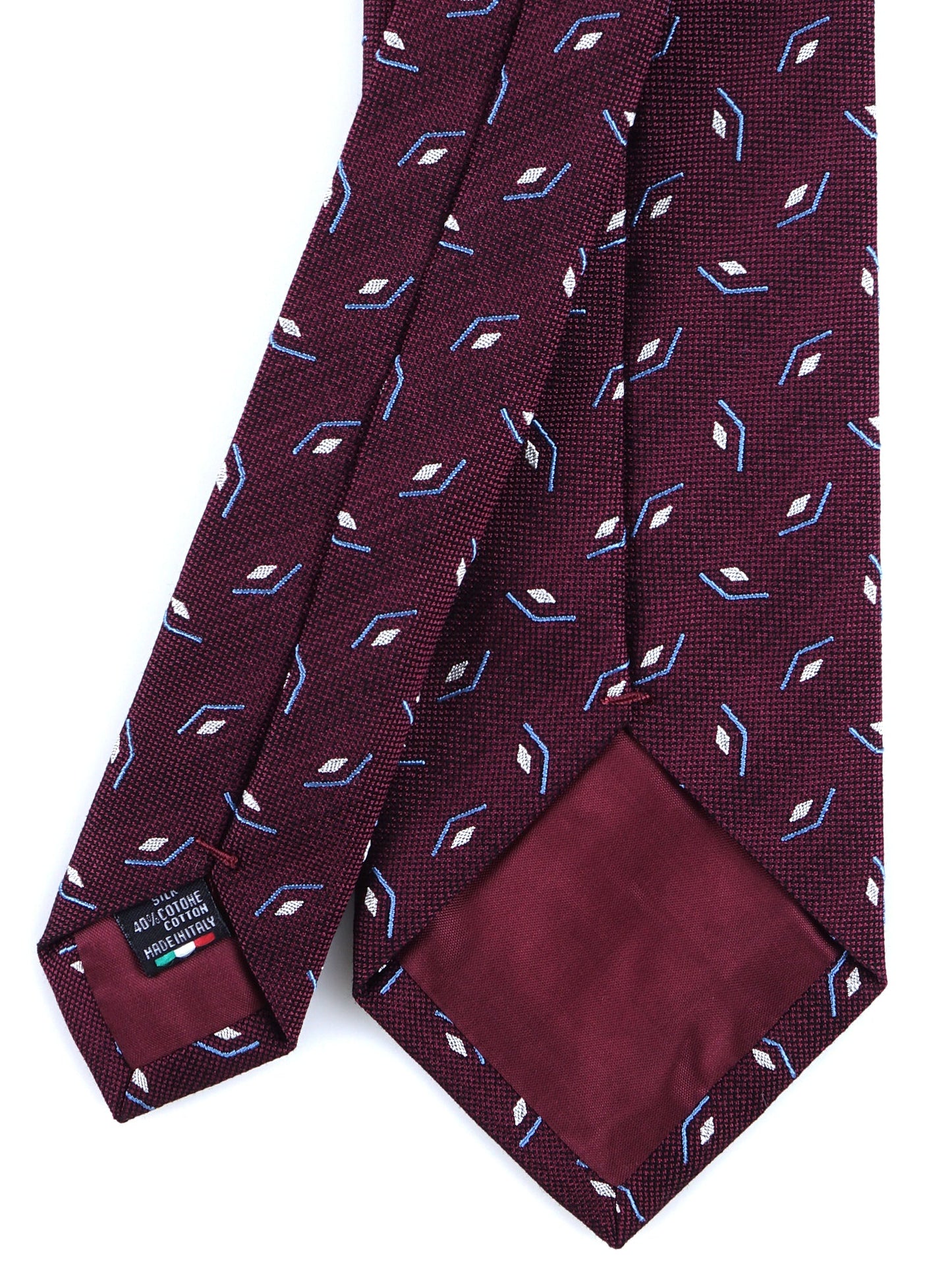 Bordeaux 3 fold Silk/Cotton Tie GALACE