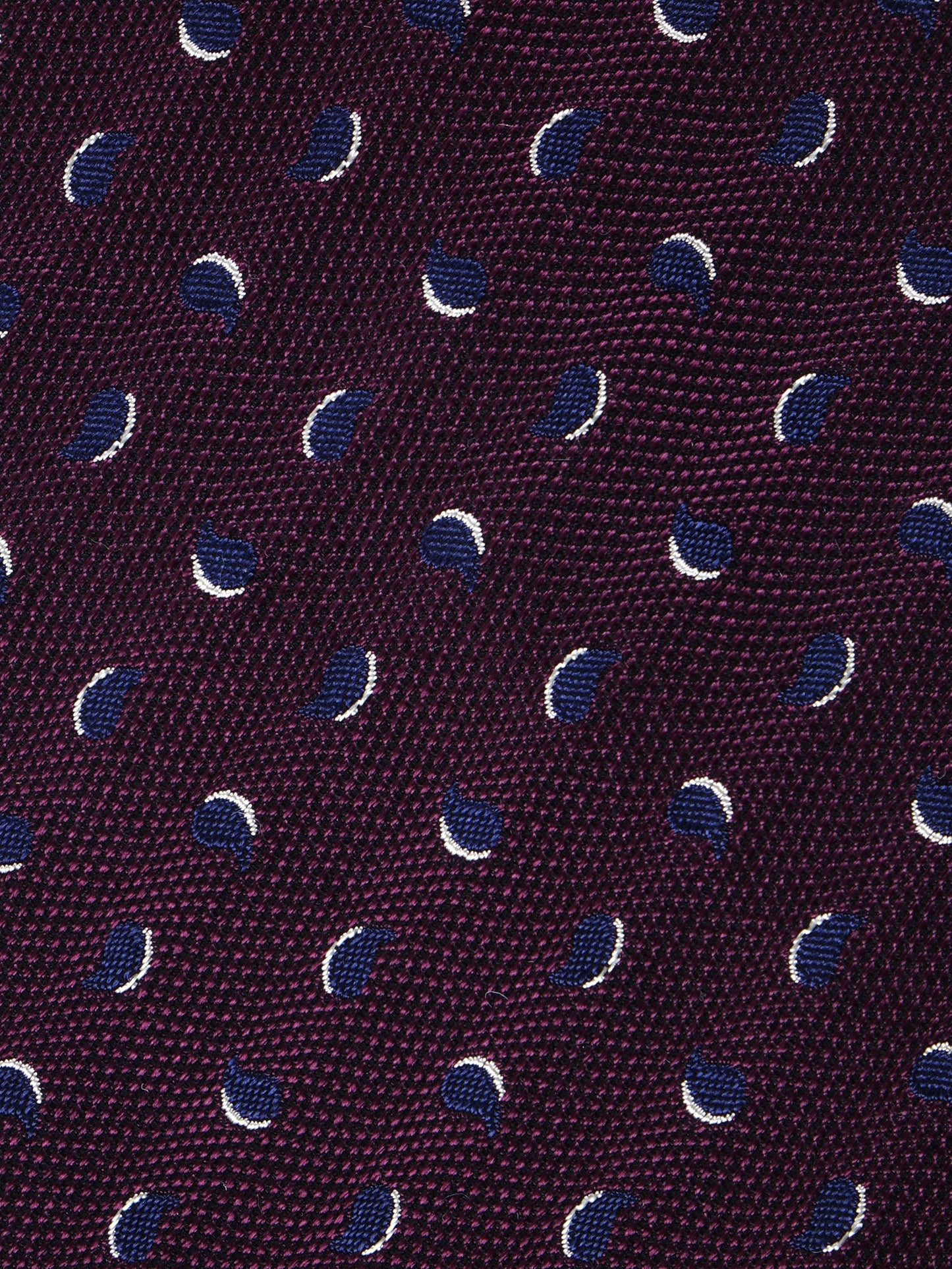 Bordeaux 3 fold Silk/Cotton Tie LEILA