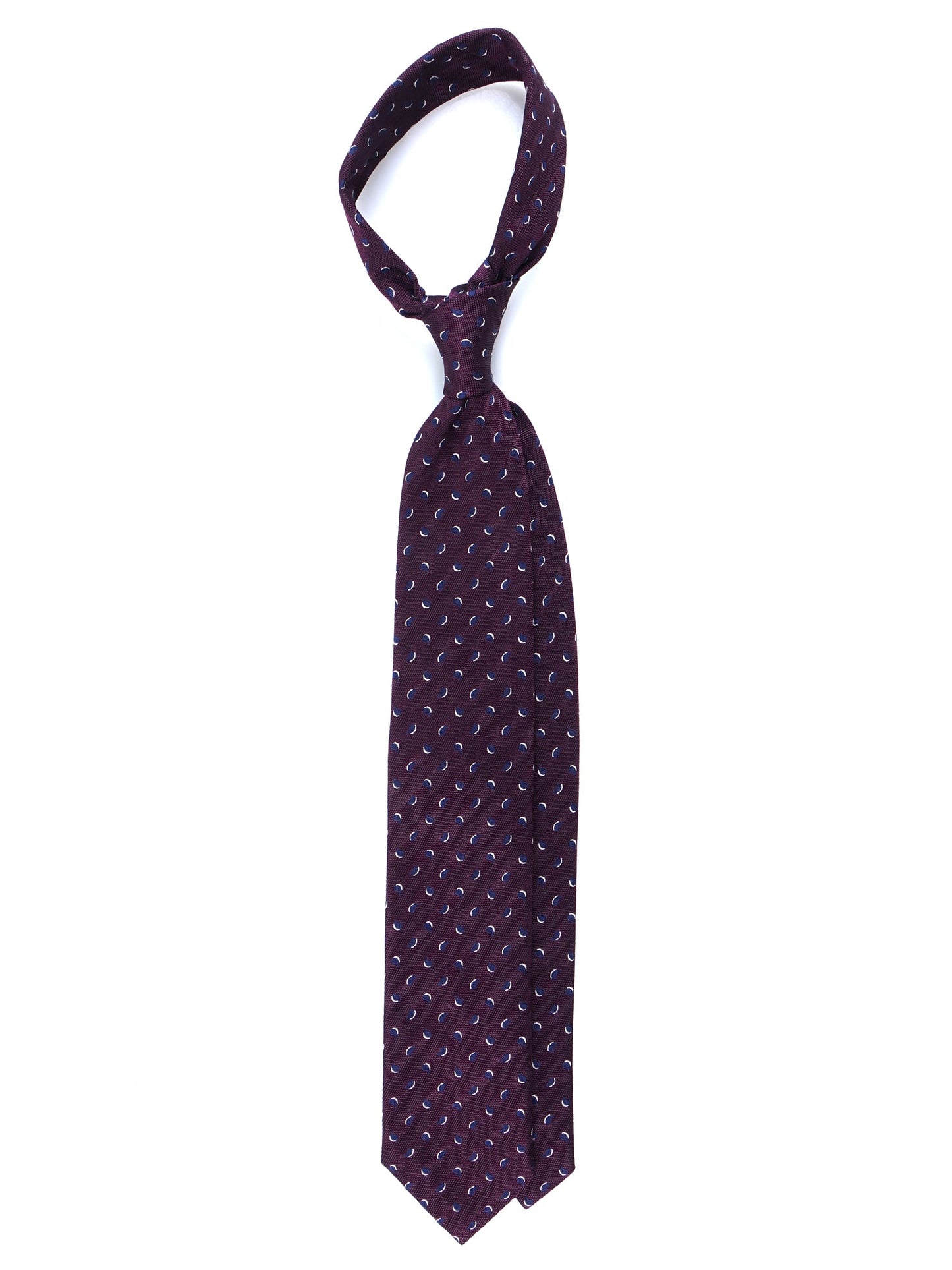 Bordeaux 3 fold Silk/Cotton Tie LEILA