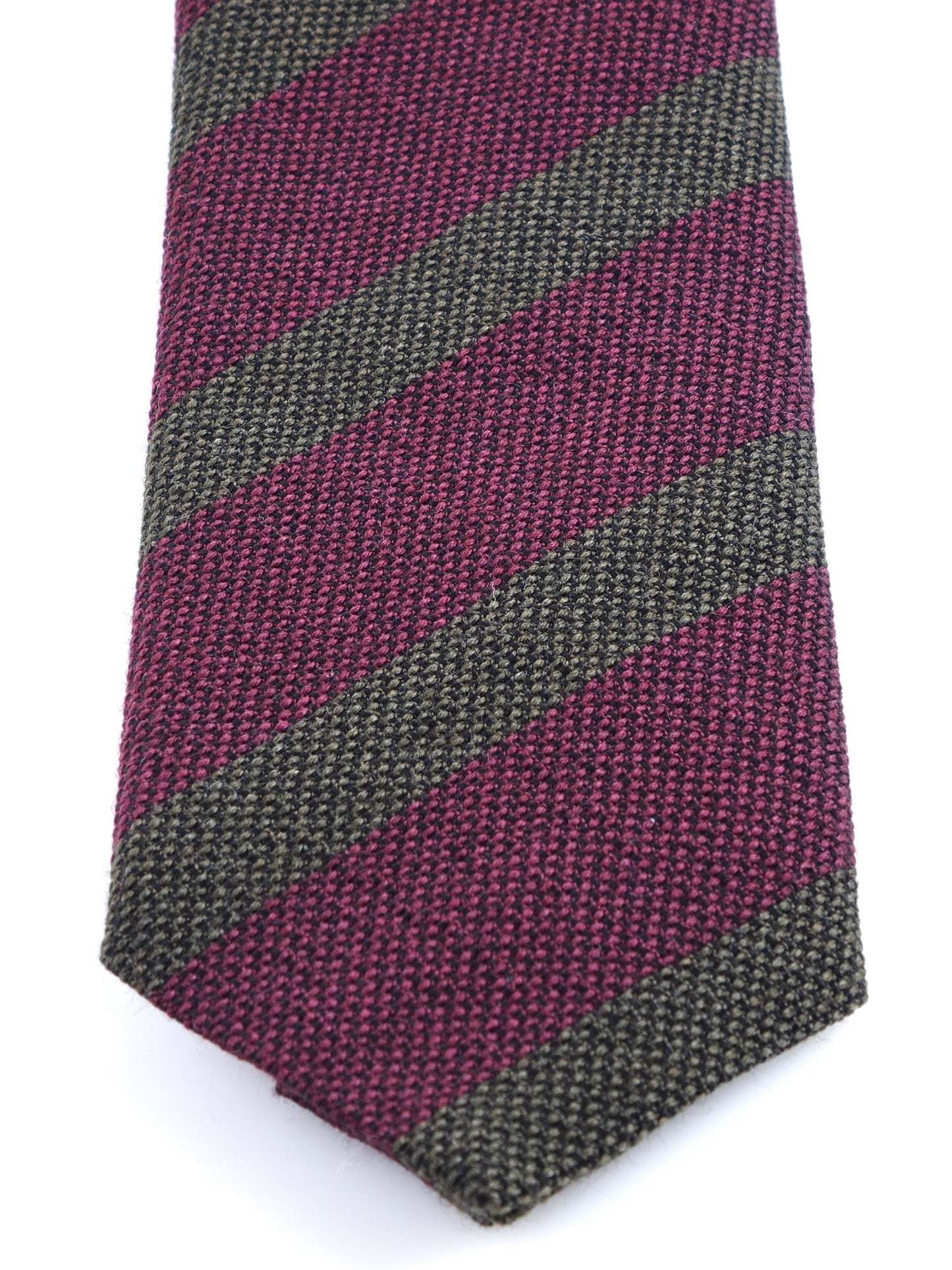 Bordeaux tie with 3 folds in wool/silk WILLOW
