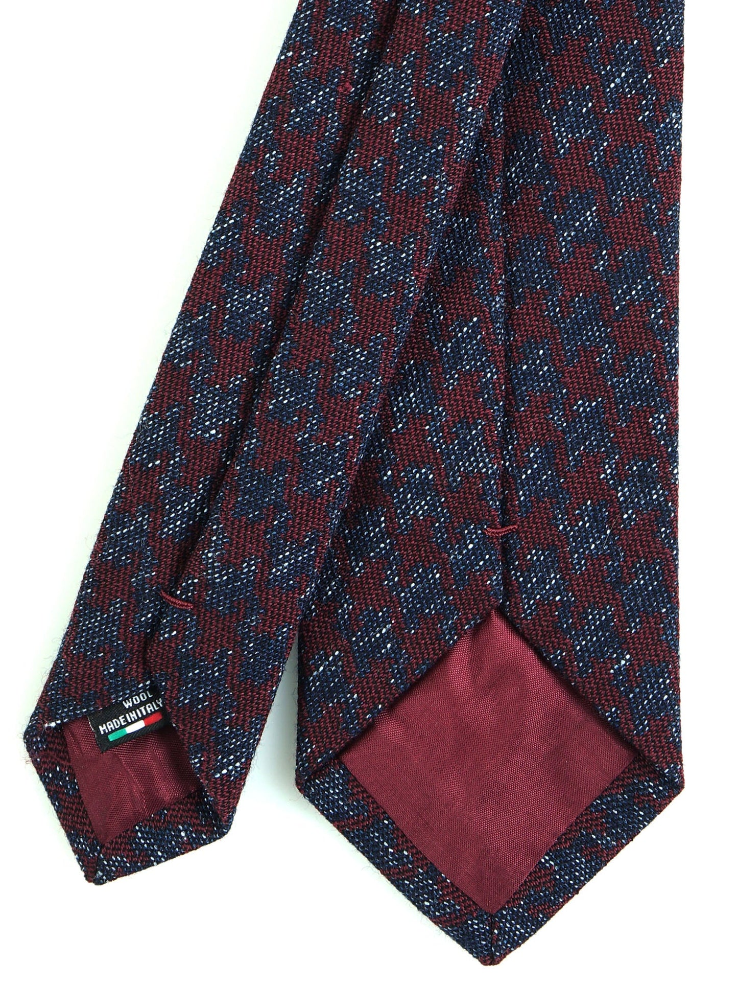 Burgundy 3 Fold Silk/Wool Tie ASSISI