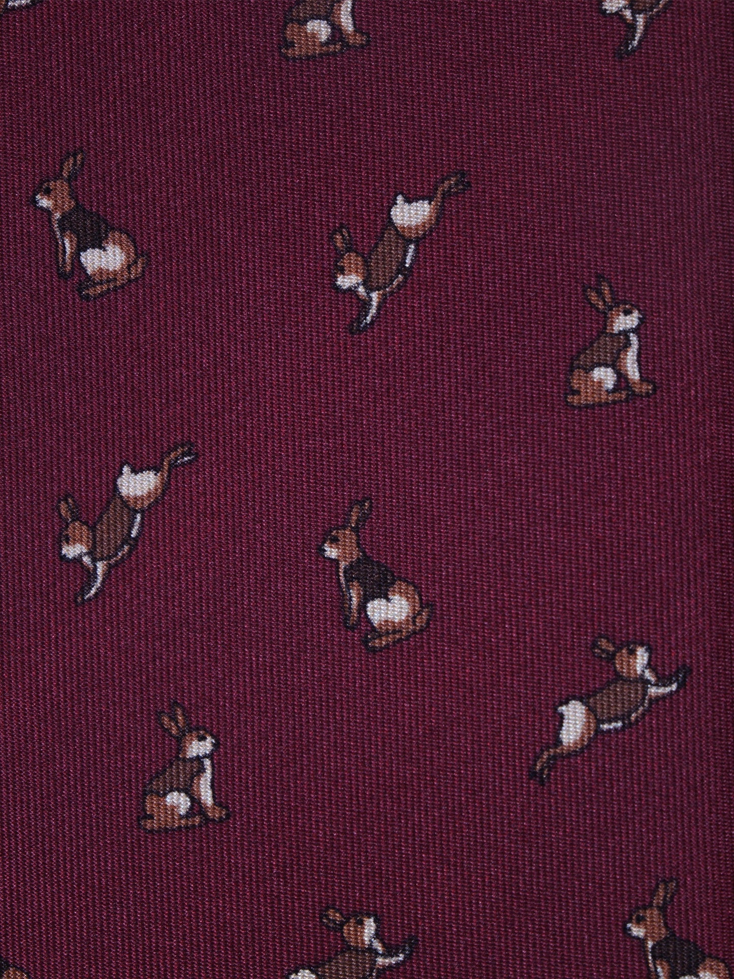 Bordeaux Tie 3 Folds LEPRE in Printed Silk