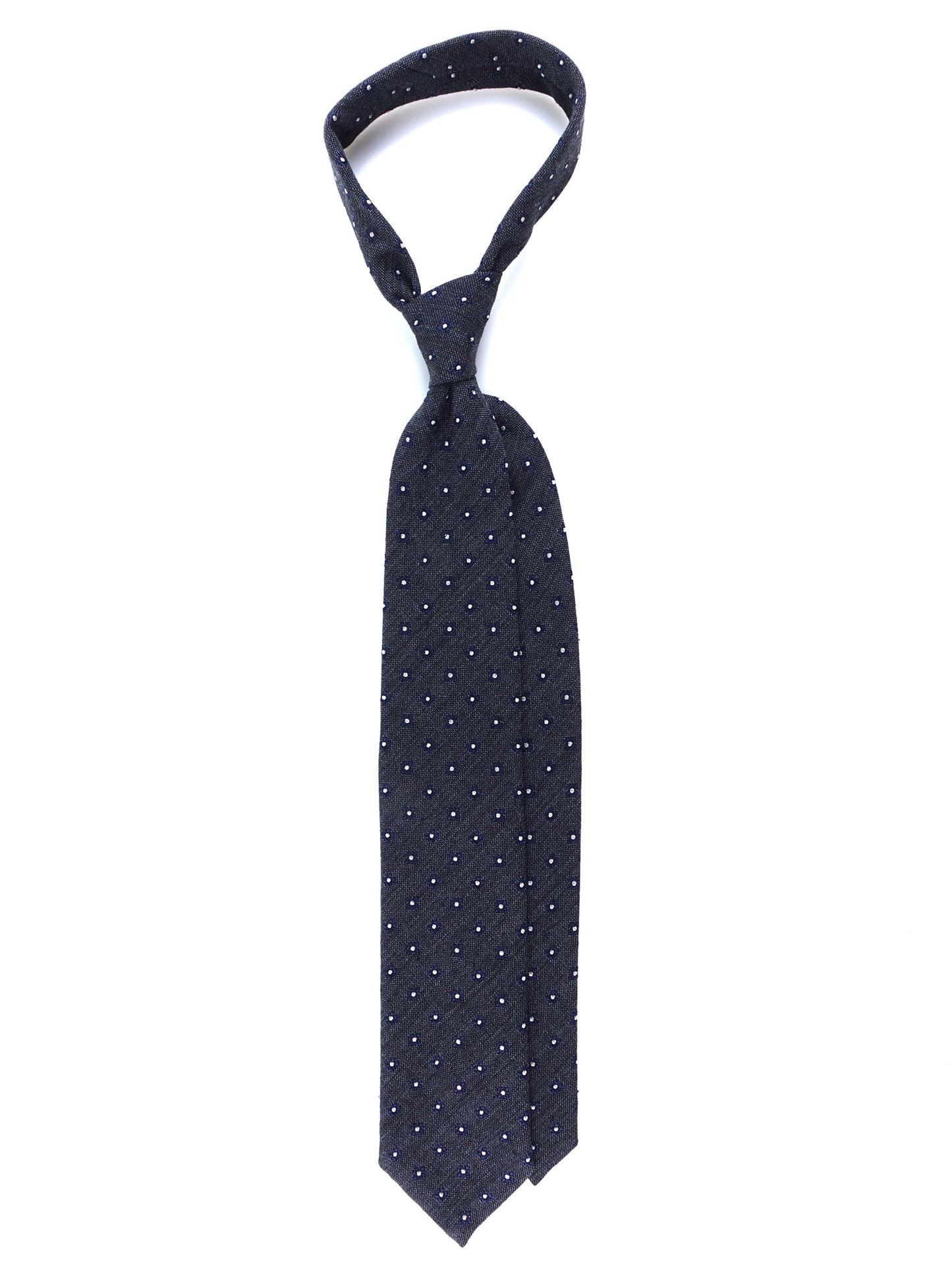 Dark Grey Silk/Wool 3 Fold Tie NADIA