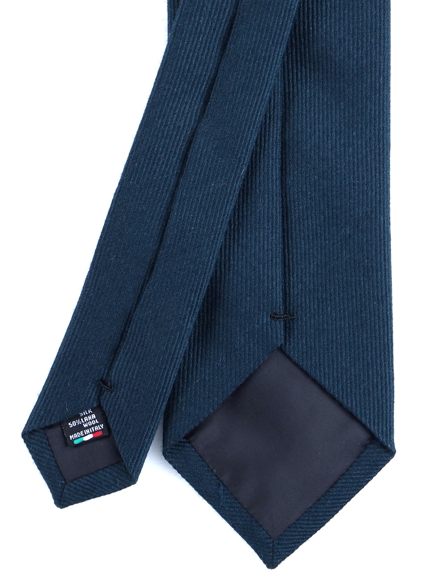 Forest Green Tie 3 Fold TINA in wool/silk