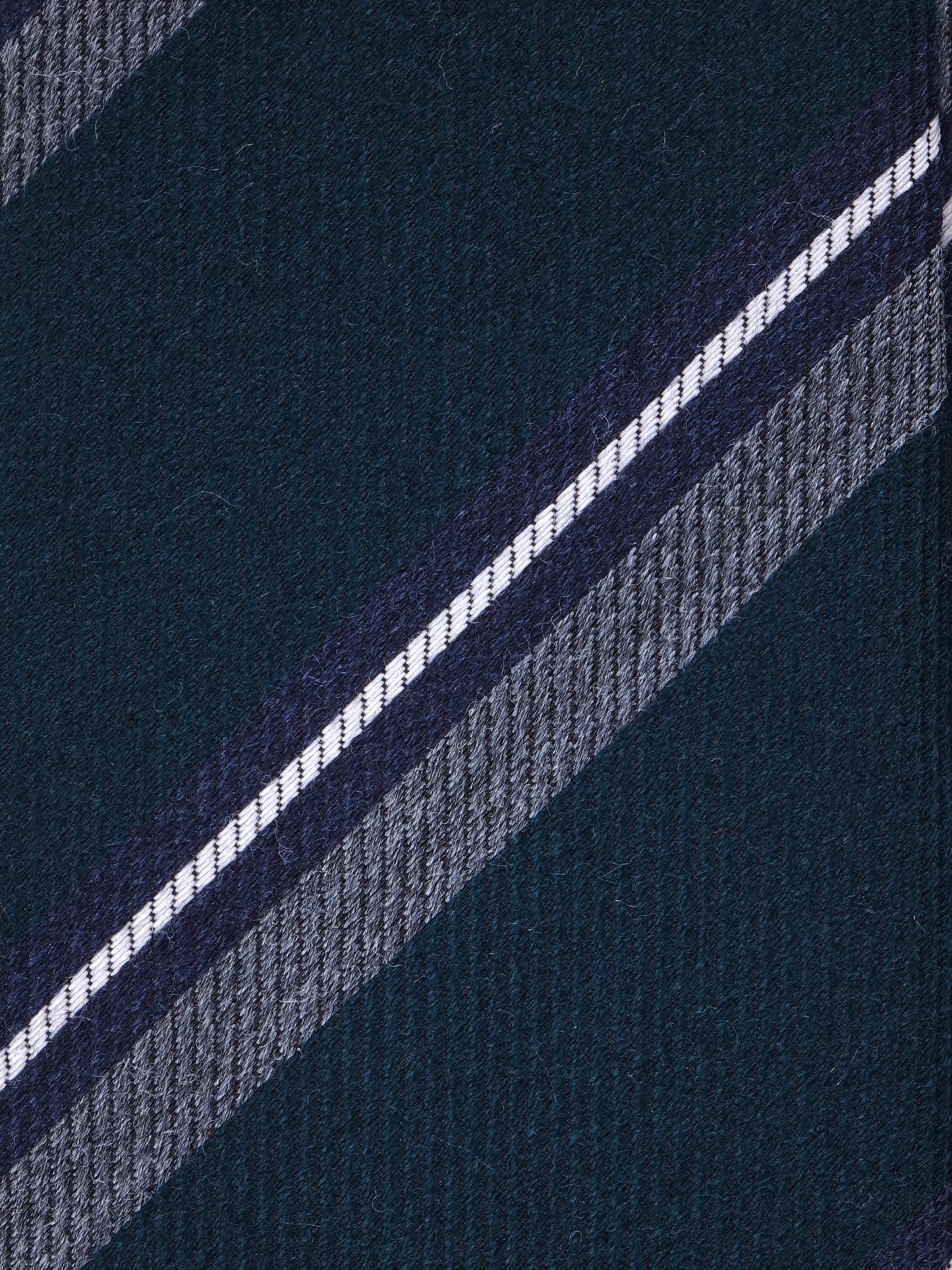 Forest Green Tie with 3 Folds in Wool/Silk ABIGAIL