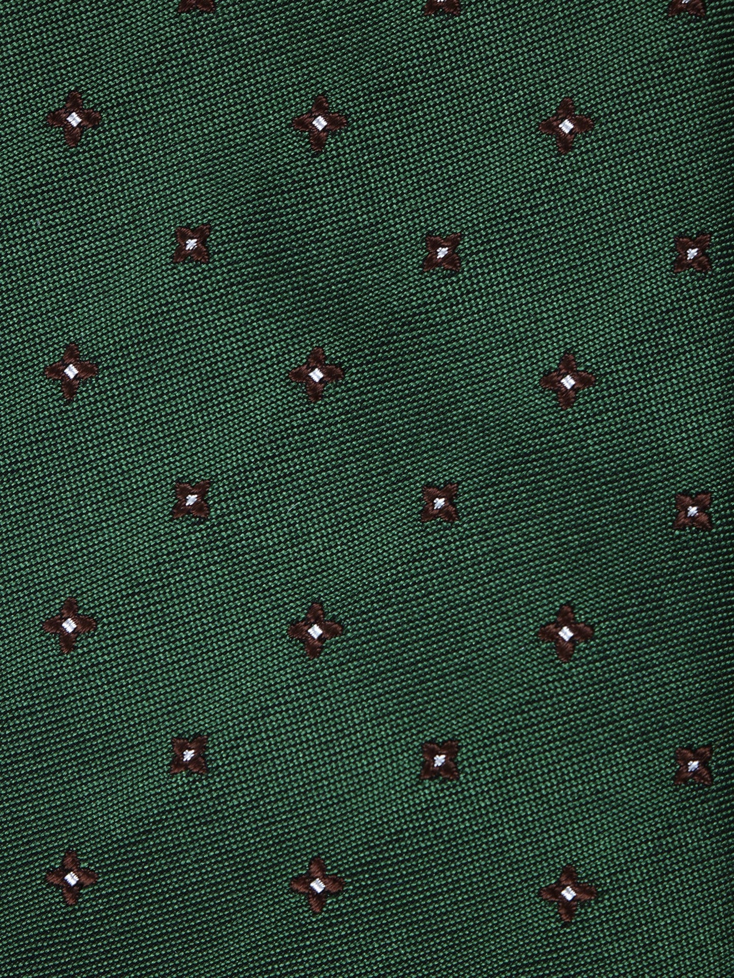 3 Folds Green Silk/Cotton Tie MARTIN