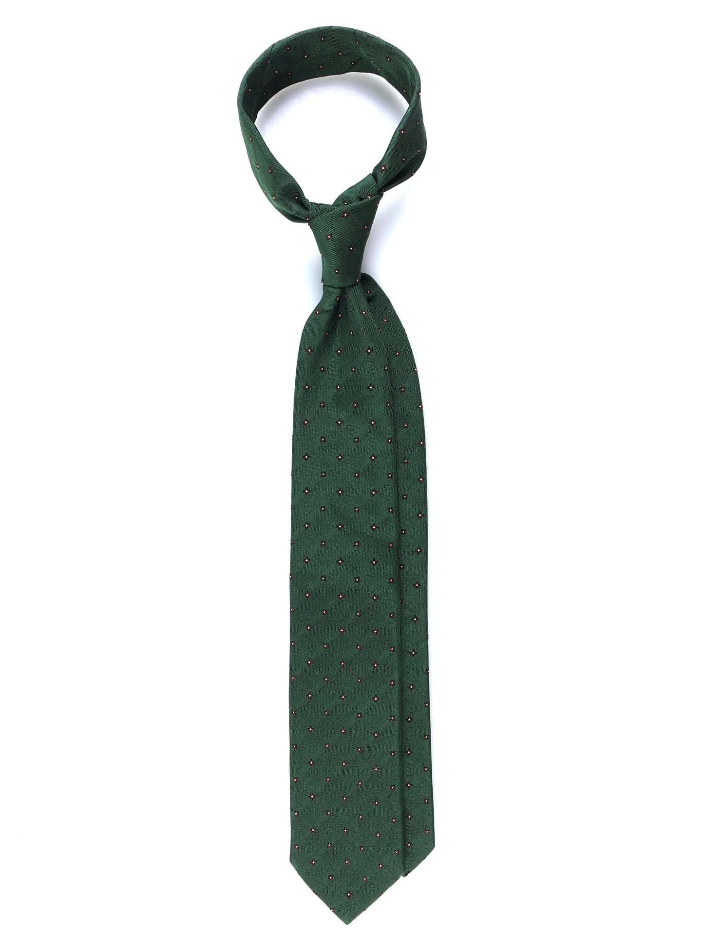 3 Folds Green Silk/Cotton Tie MARTIN