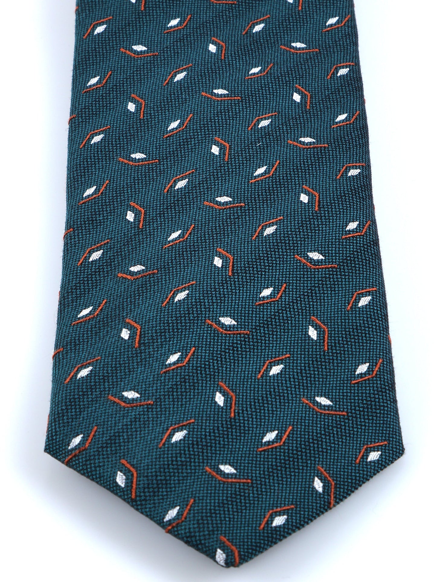 Green 3 Folds Silk/Cotton Tie GALACE